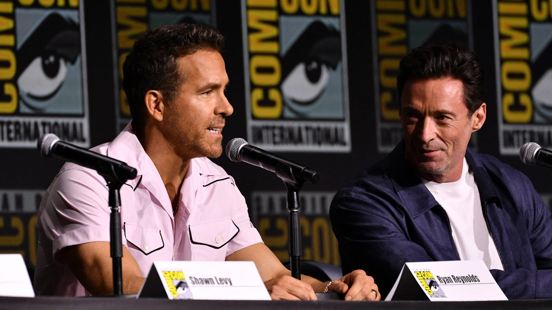 Image for the title: Reynolds and Jackman bring smutty superheroes to Comic-Con 