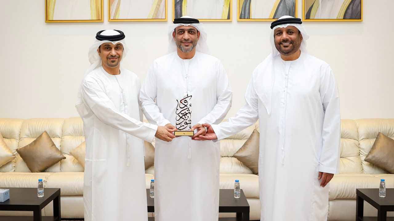 Image for the title: Khalid Al Midfa honours former football company members 