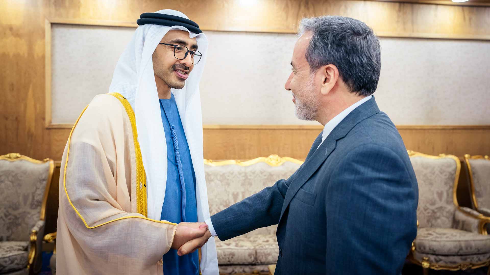 Image for the title: Abdullah bin Zayed meets with Iranian FM nominated by President 