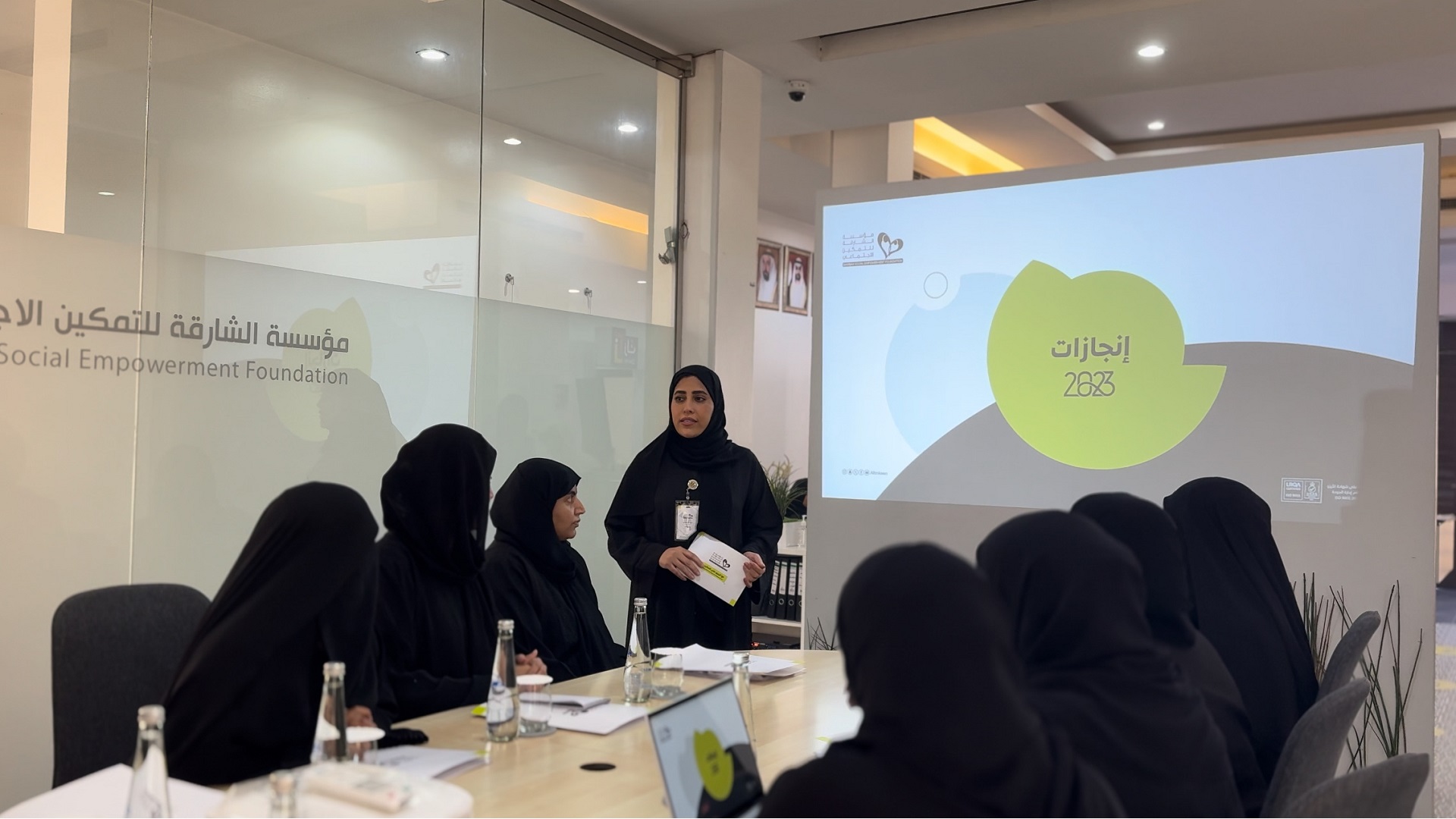 Image for the title: Jameela Al Qasimi reviews achievements of SSEF Programme for 2023 