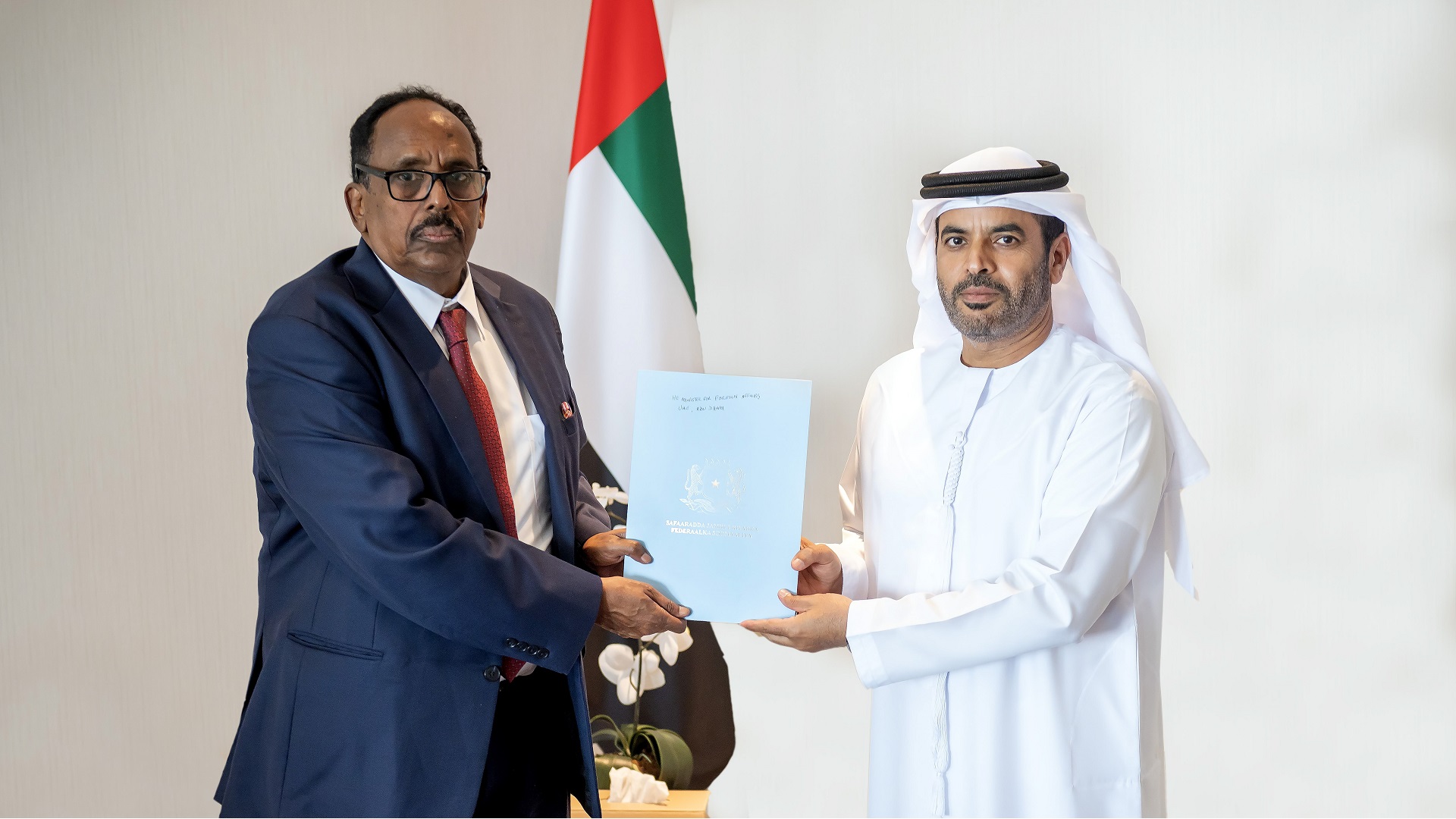 Image for the title: MoFA receives credentials from new Somali Ambassador to UAE 