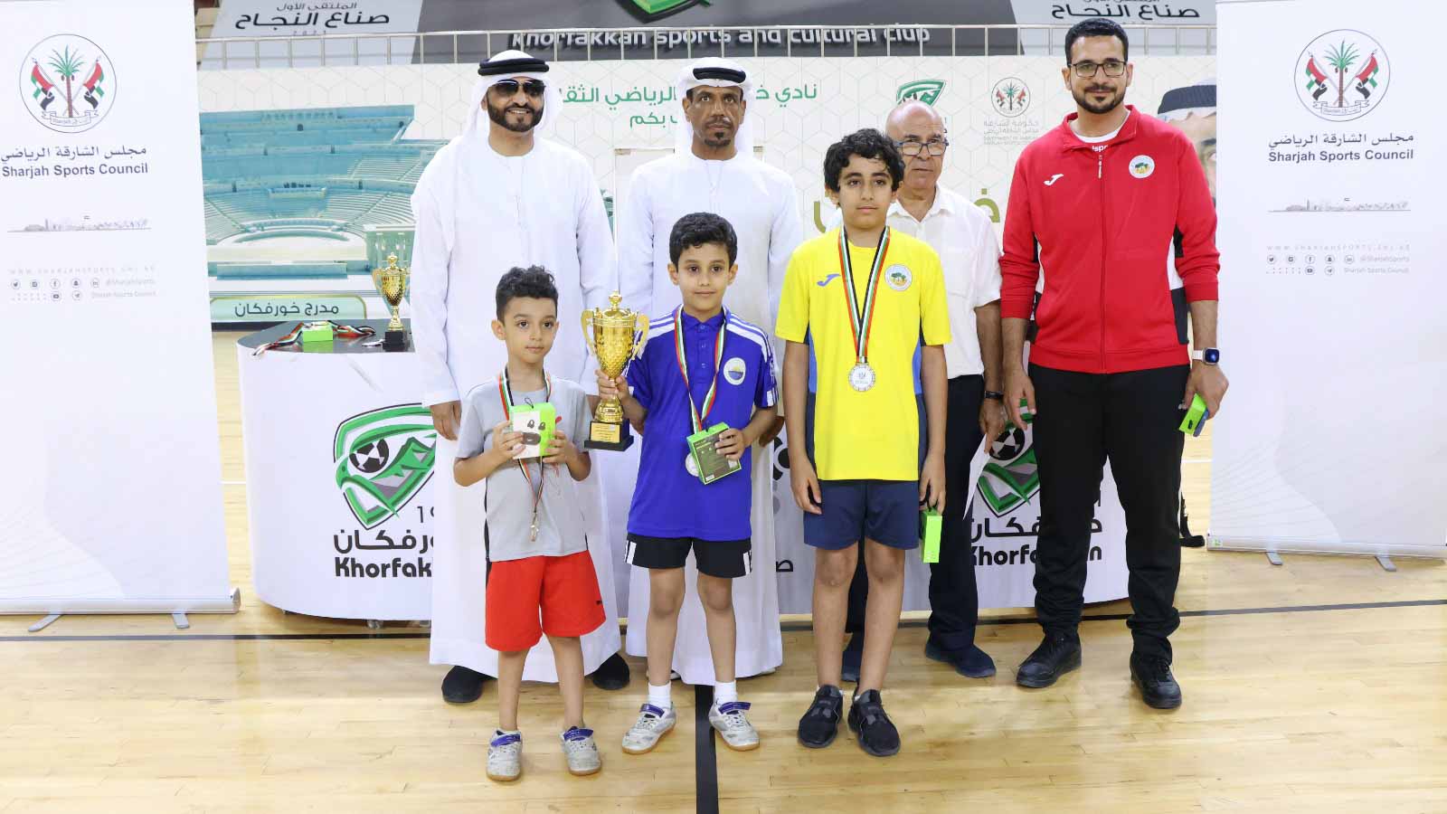 Image for the title: Sharjah and Al Dhaid win Junior Table Tennis Festival 
