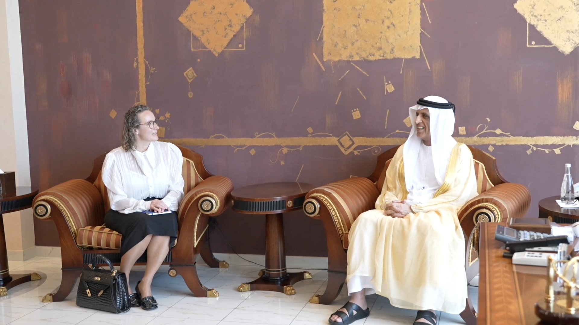 Image for the title: Ruler of Ras Al Khaimah receives Ambassador of European Union 