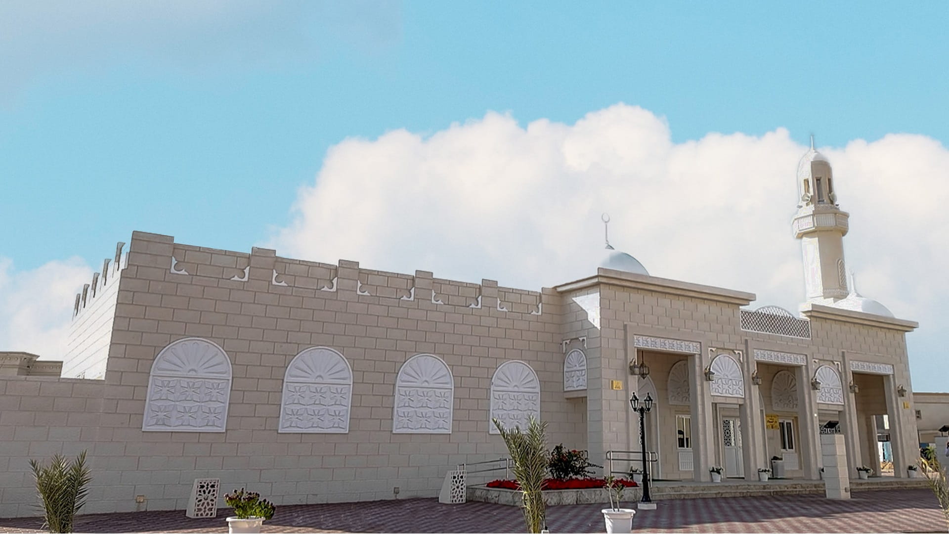 Image for the title: Opening of "Dar Al Salaam" Mosque in Al Rahmaniya in Sharjah 