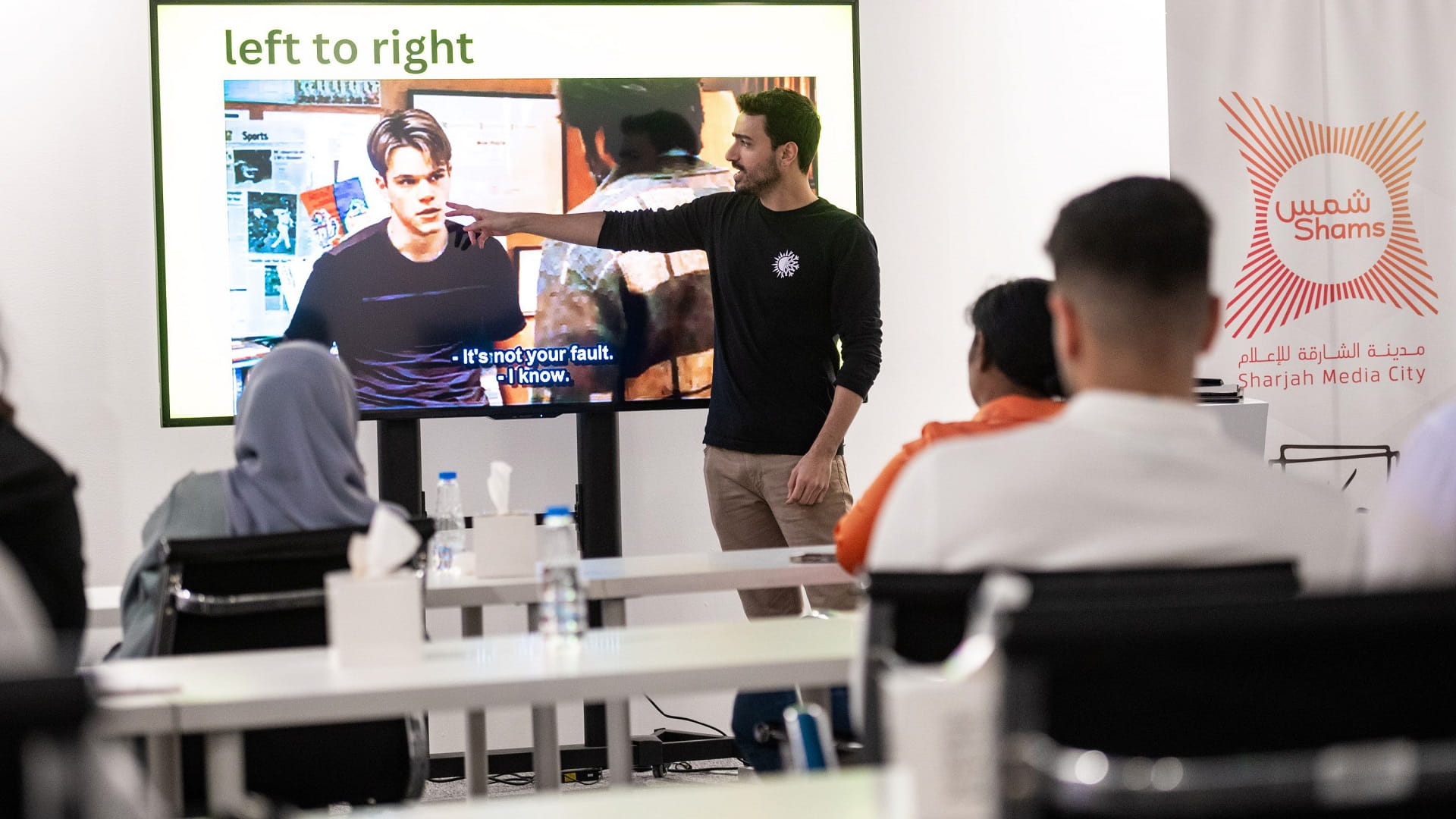 Image for the title: Young Sharjah royal showcases filmmaking techniques at Xposure 8 