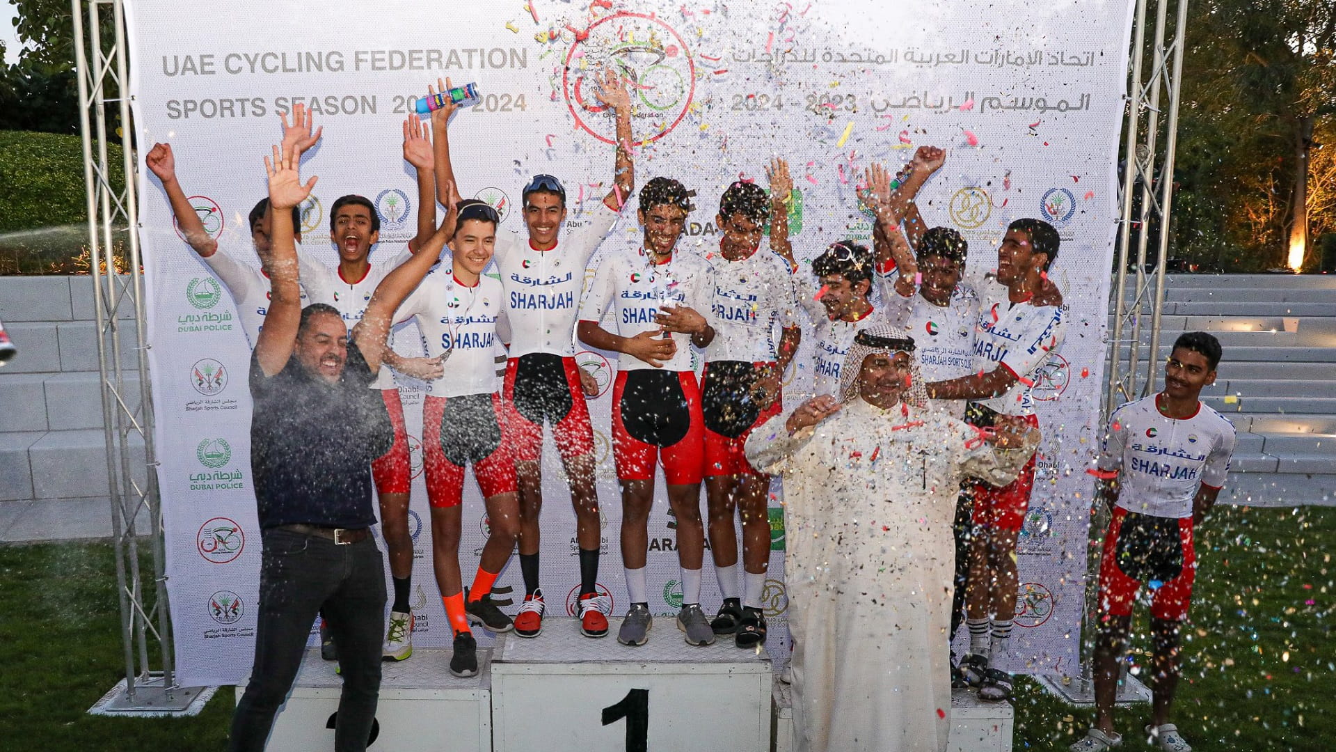 Image for the title: Sharjah Team winner of the Youth Cycling League 