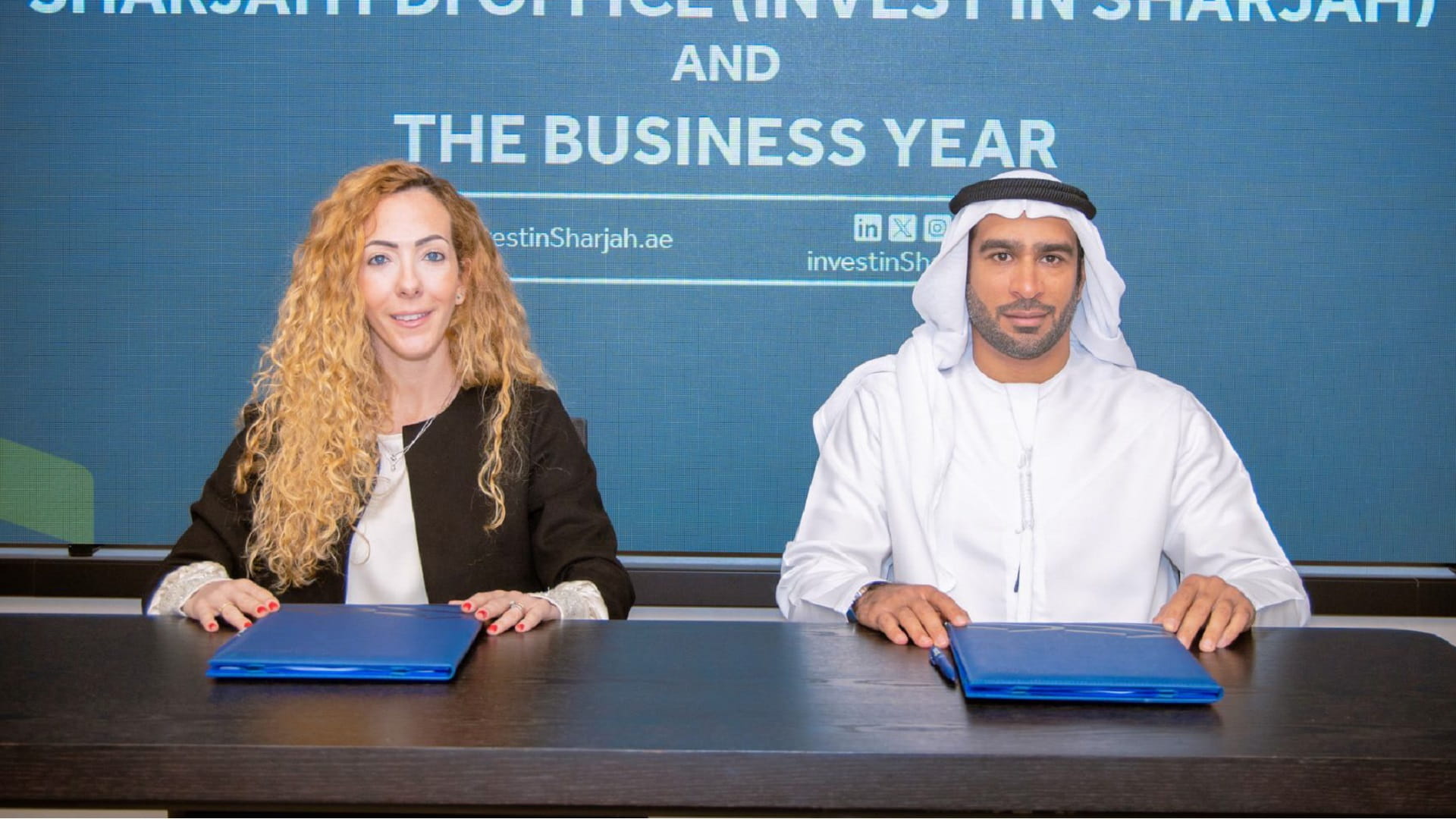 Image for the title: “Invest in Sharjah” and “The Business Year” sign MoU 