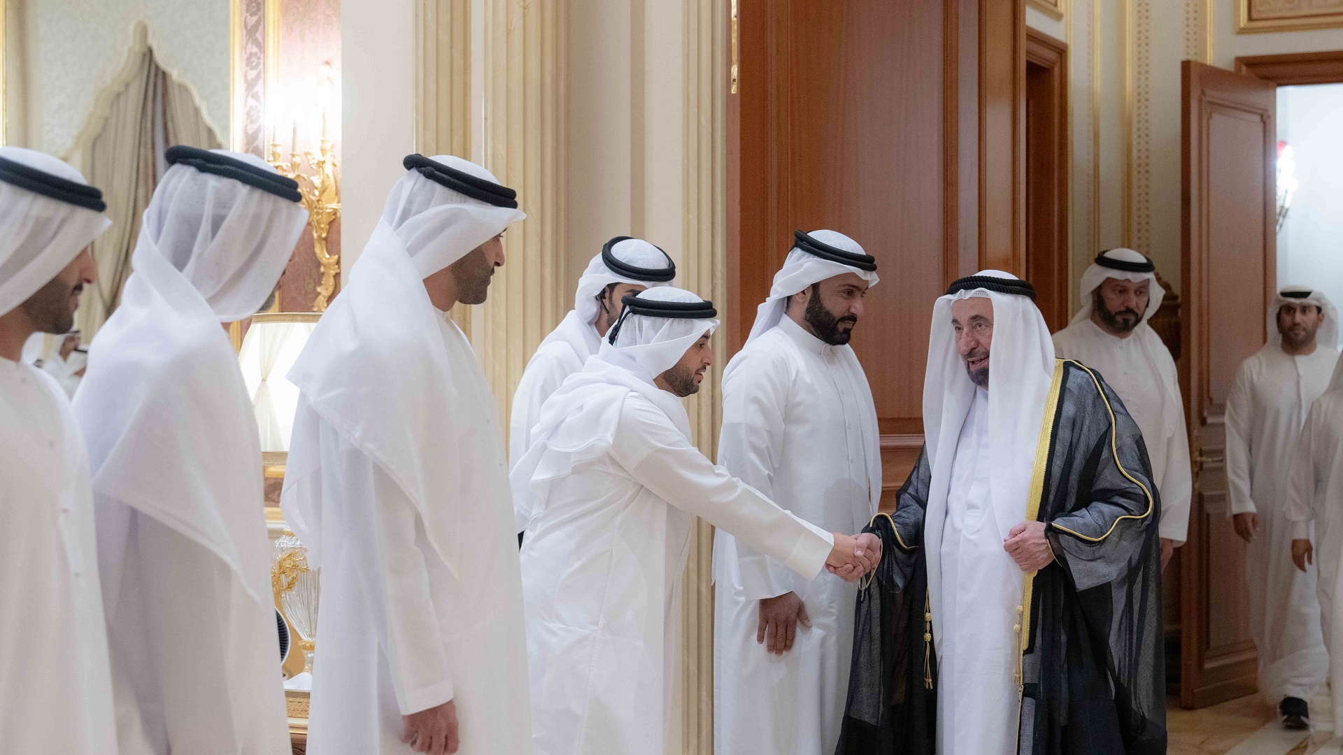 Image for the title: Sultan Al Qasimi receives Ramadan well-wishers 