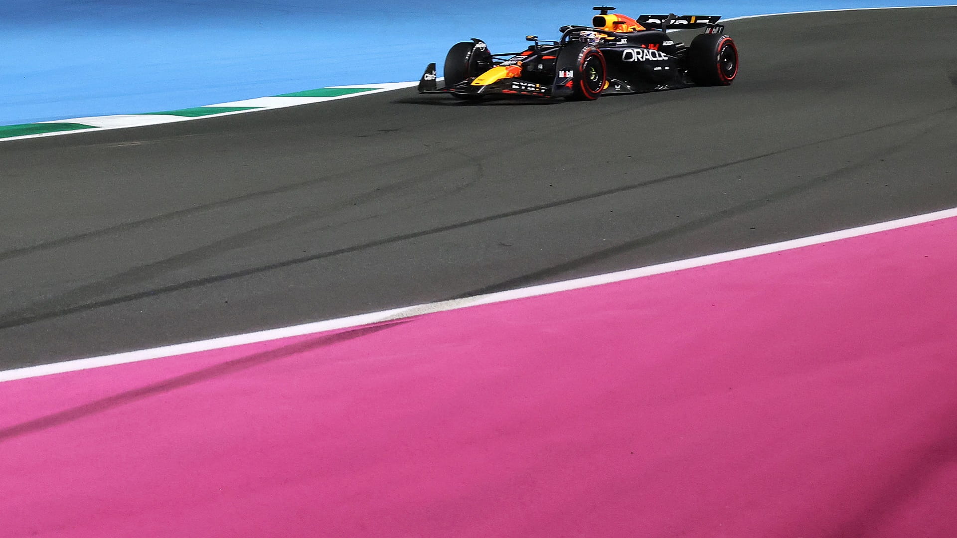 Image for the title: Verstappen takes Saudi pole, casts doubt on Red Bull future 