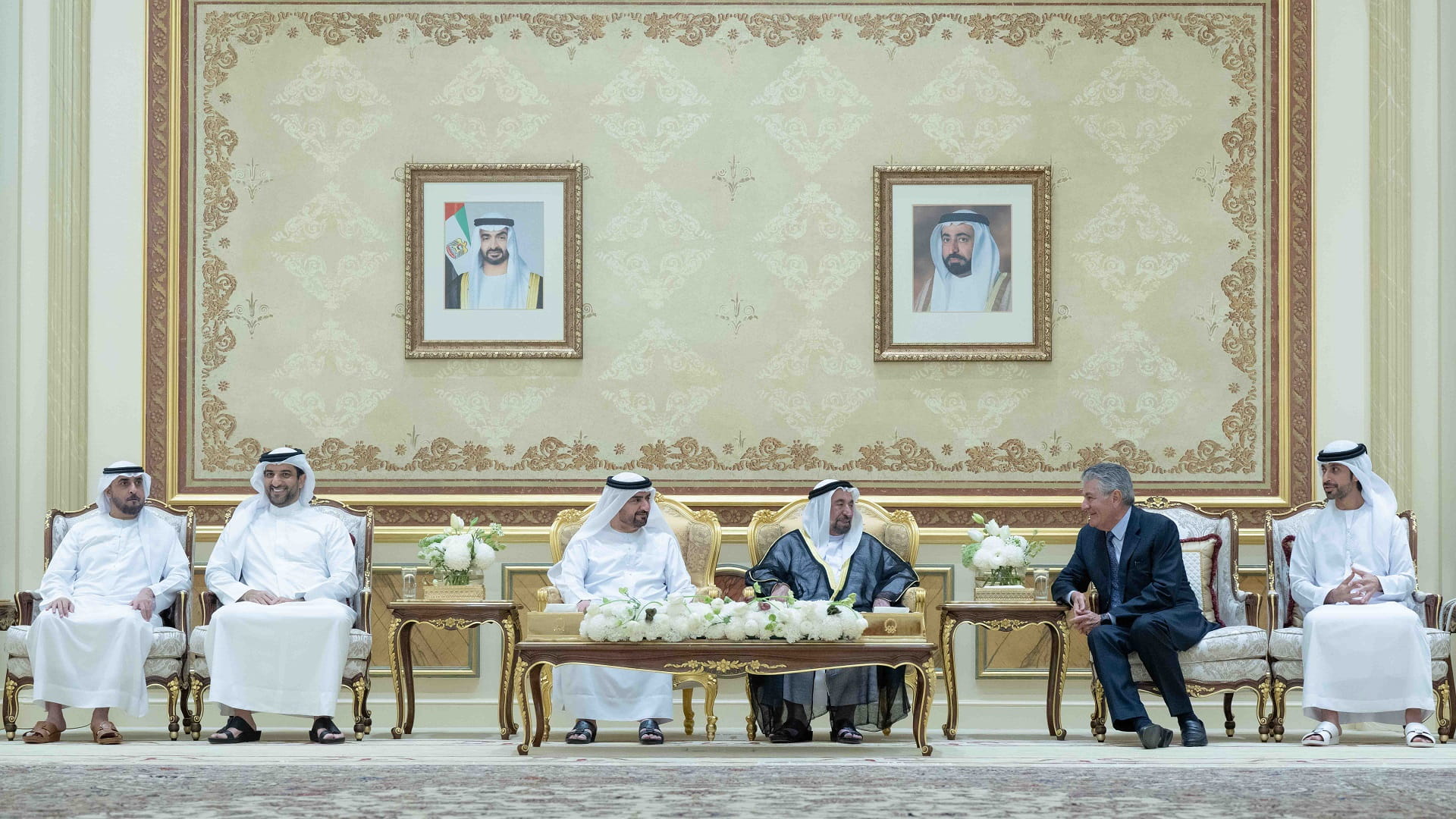 Image for the title: Ruler of Sharjah continues to receive Ramadan well-wishers 