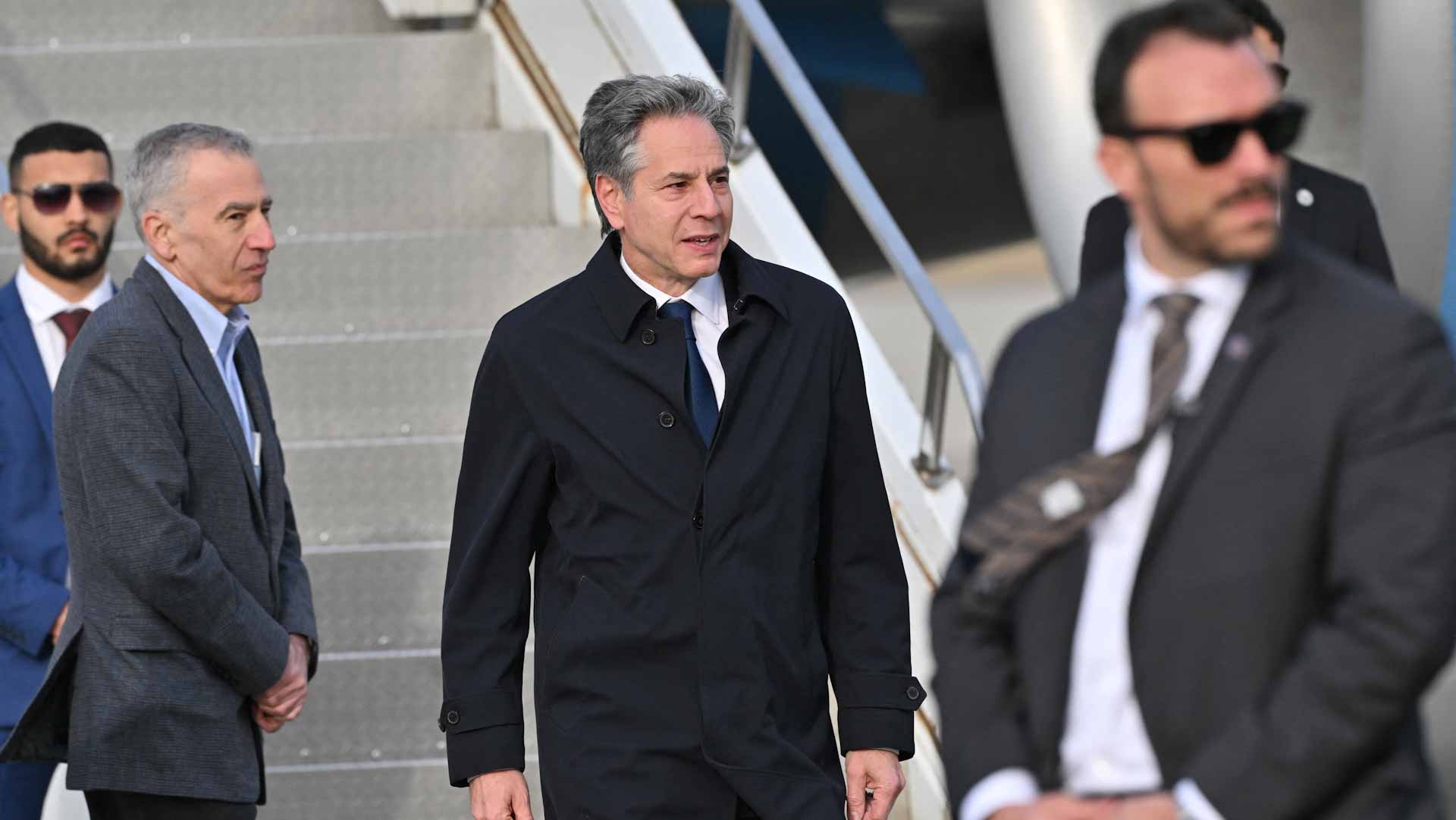 Image for the title: Blinken arrives in South Korea to attend democracy summit 