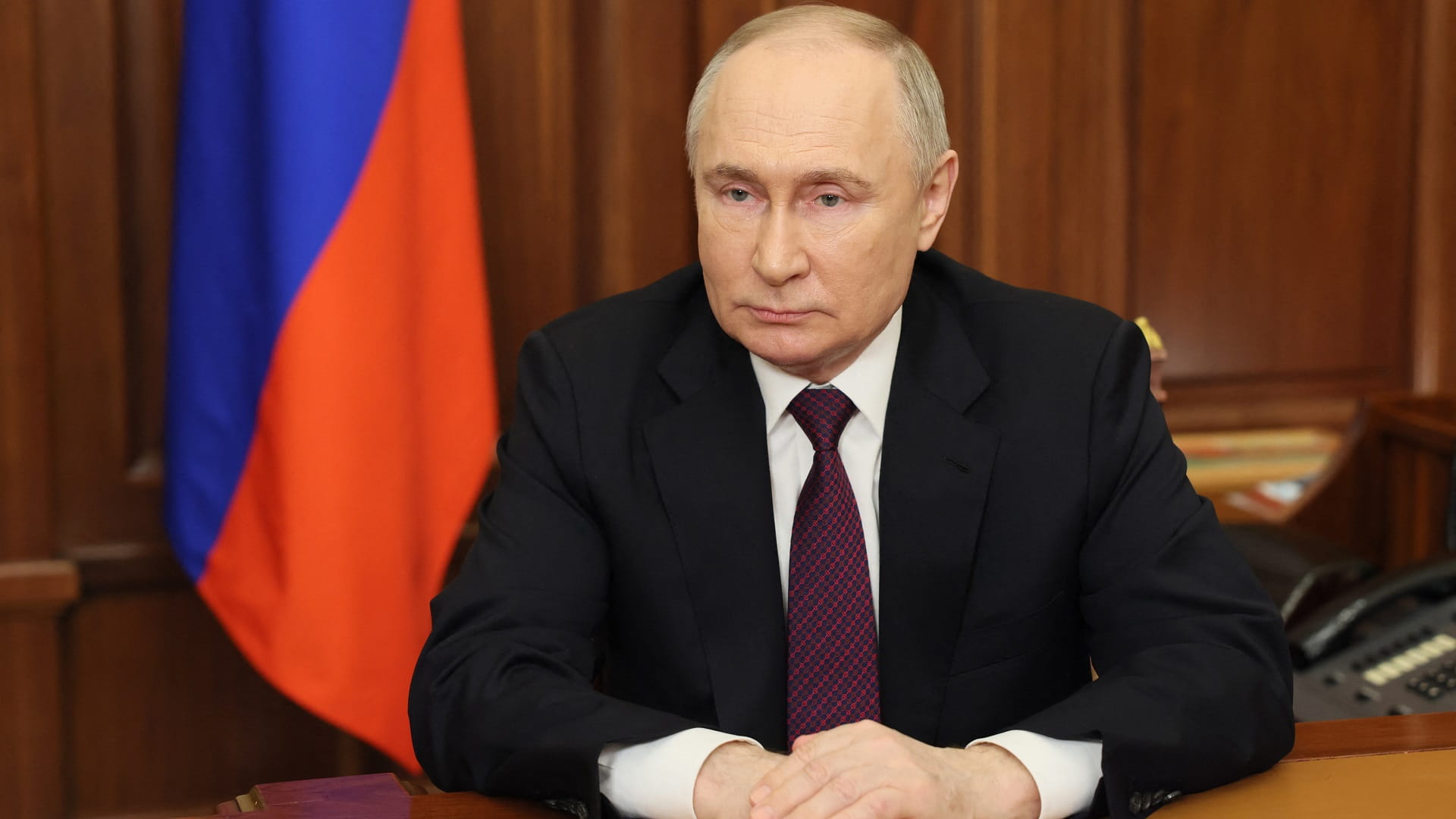 Image for the title: Putin declares day of mourning after Moscow attack 