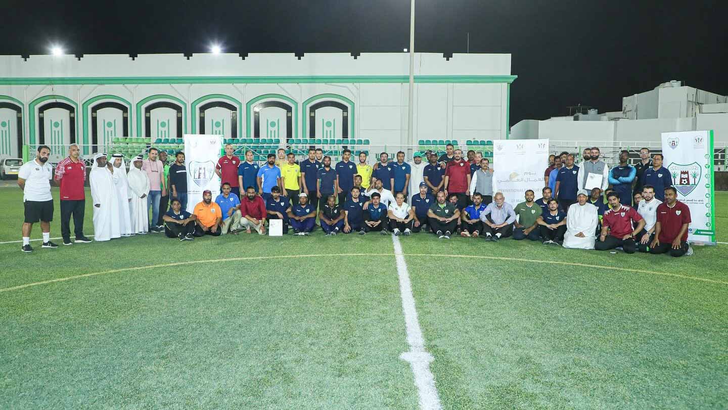 Image for the title: Dibba Al Hisn Club hosts sports events for supporting workers 