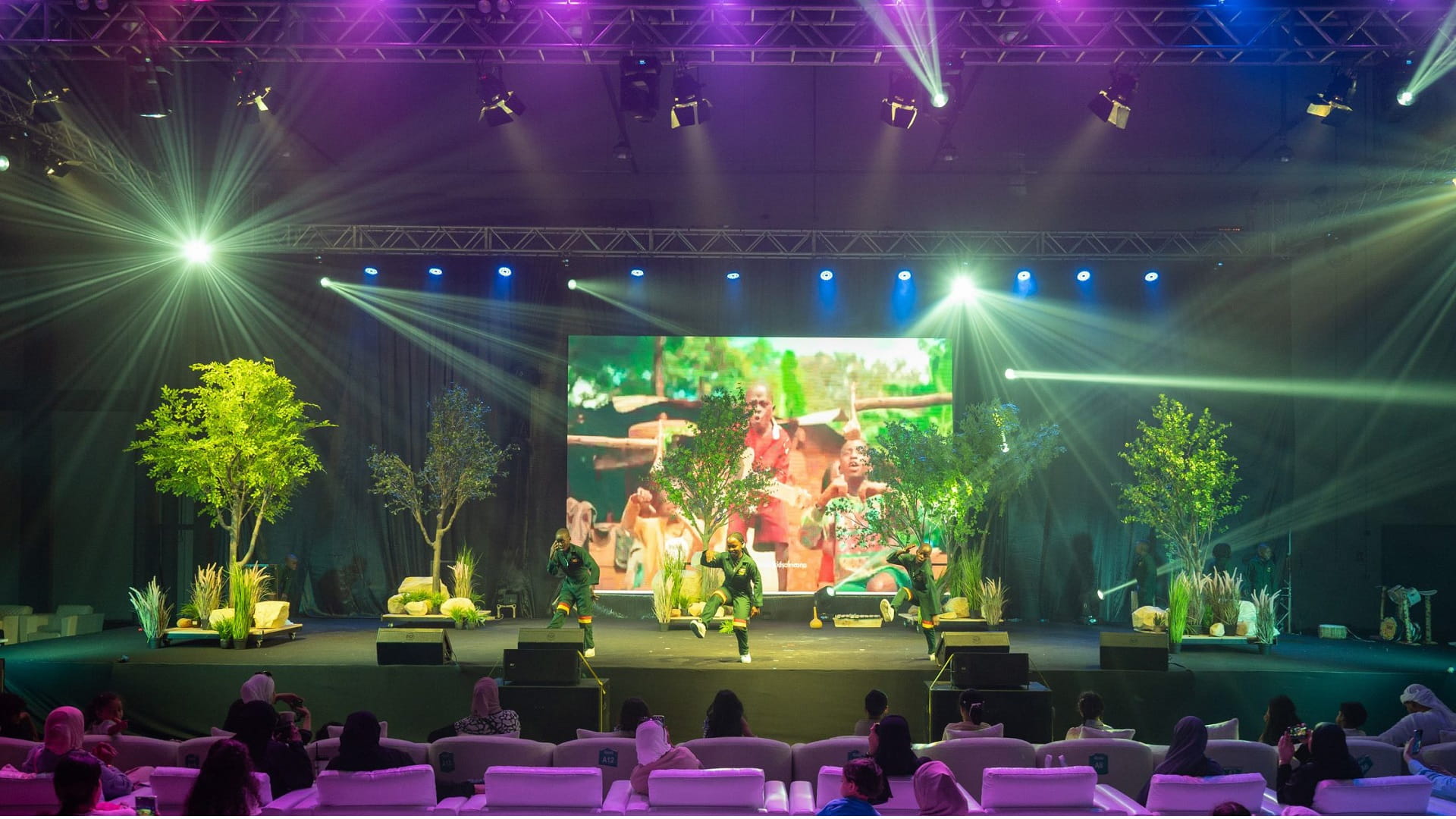 Image for the title: Masaka Kids Africana bring the beat to SCRF with a green twist 