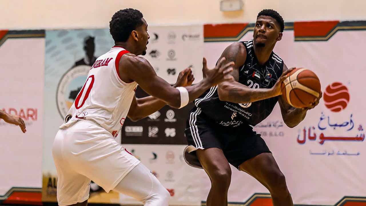 Image for the title: Sharjah beats Al Bataeh 90-76 in Basketball Cup prelims. 