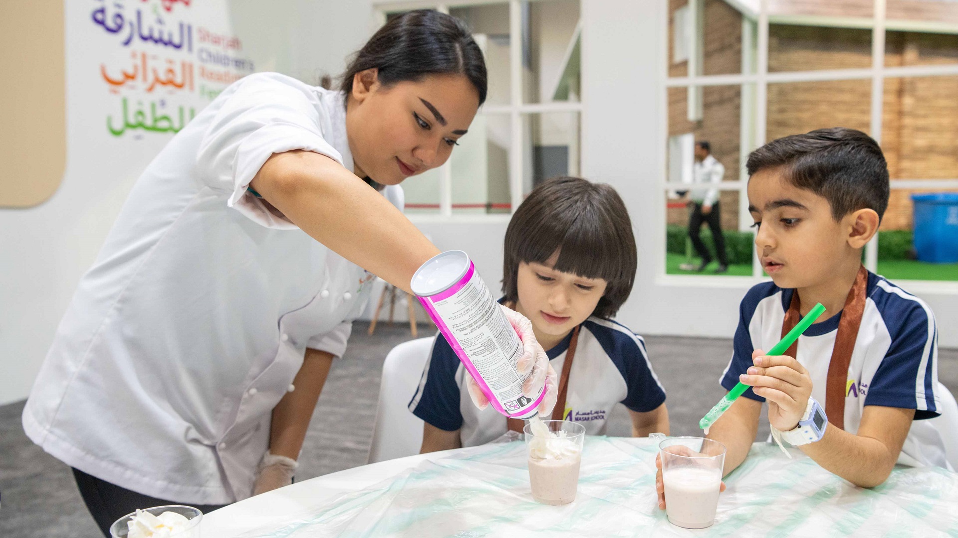 Image for the title: Children whiz up delicious smoothies at SCRF 2024  