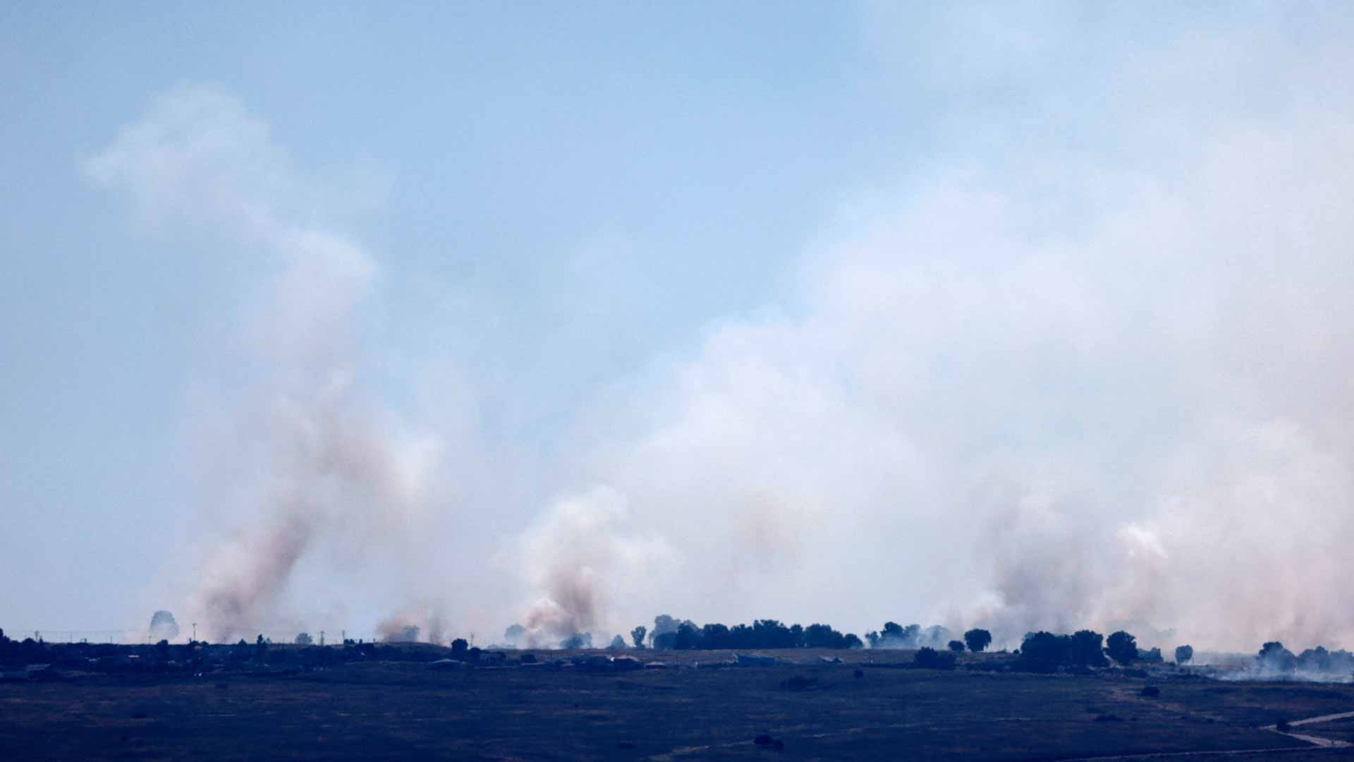 صورة بعنوان: حزب الله يستهدف فرقة الجولان بـ 60 صاروخ كاتيوشا 