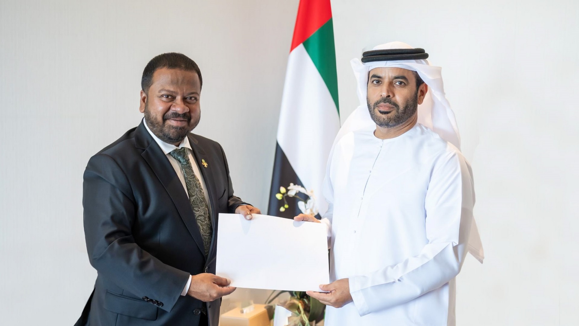 Image for the title: MoFA receives credentials from new Maldives Ambassador to UAE 