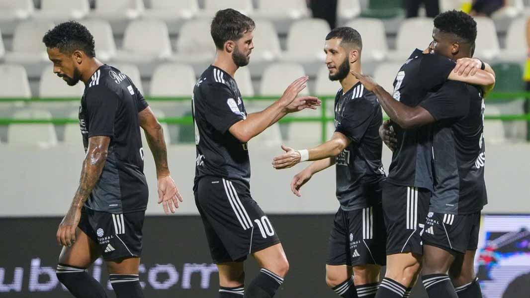 Image for the title: Sharjah defeats Khorfakkan 3-1 in ADNOC Pro League 