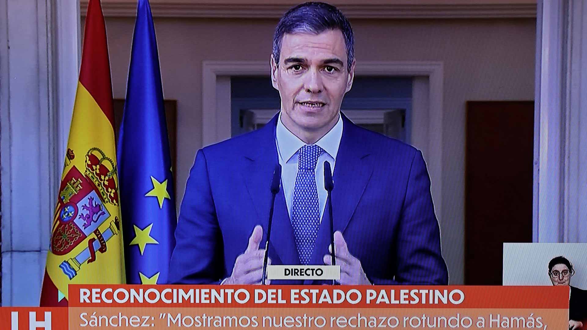 Image for the title: Recognising Palestinian statehood 'essential step': Sanchez 