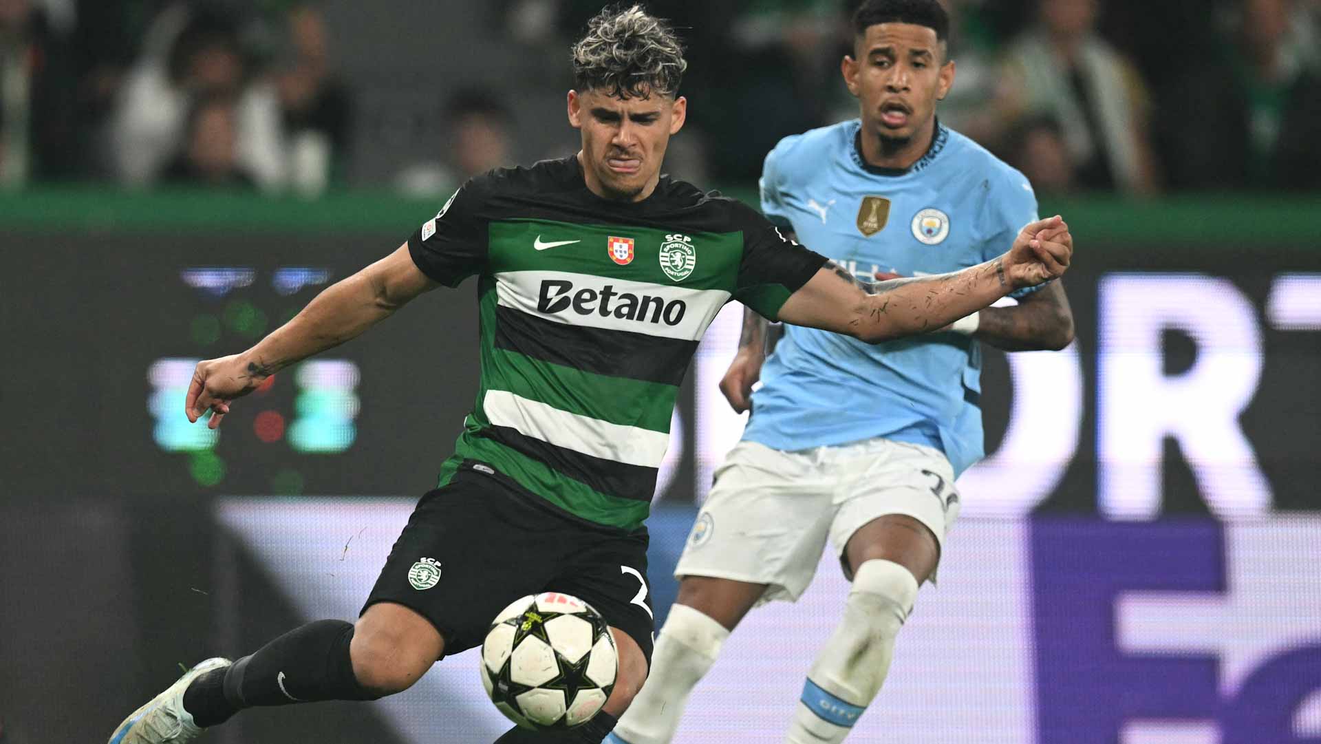 صورة بعنوان: سبورتينج لشبونة يفوز برباعية على مانشستر سيتي في دوري الأبطال  