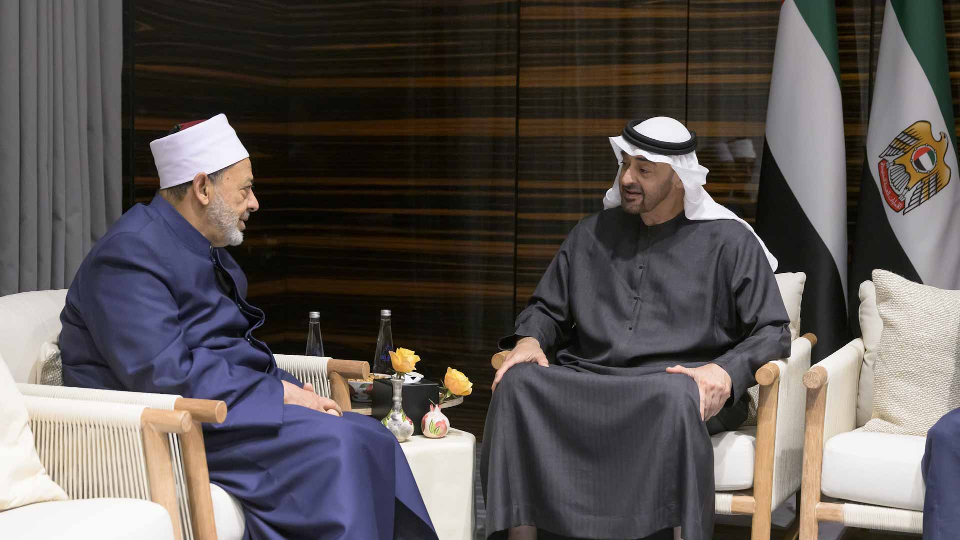 Image for the title: UAE President meets with Grand Imam of Al Azhar 