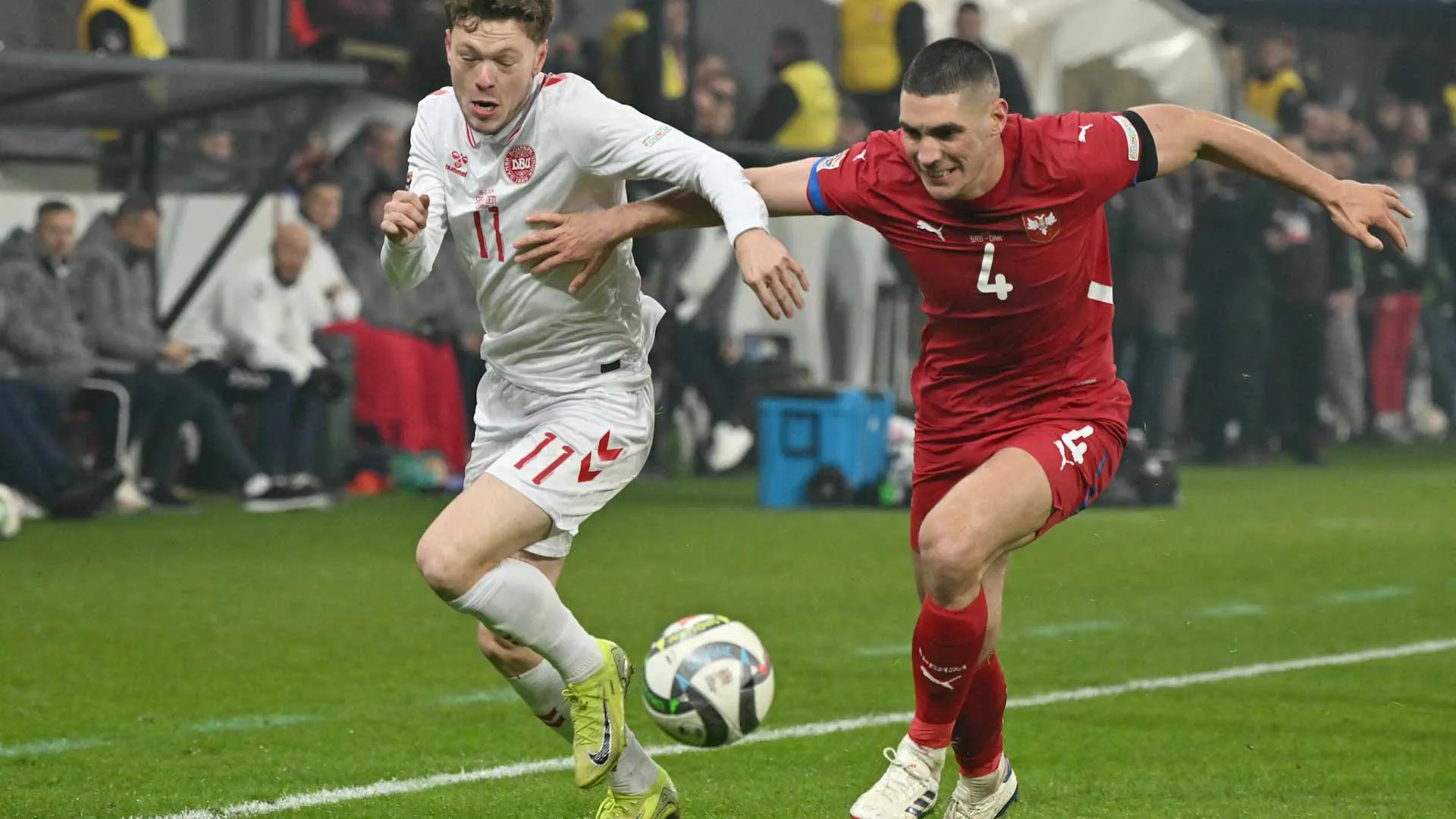 Image for the title: Denmark qualifies for UEFA Nations League quarter-finals 