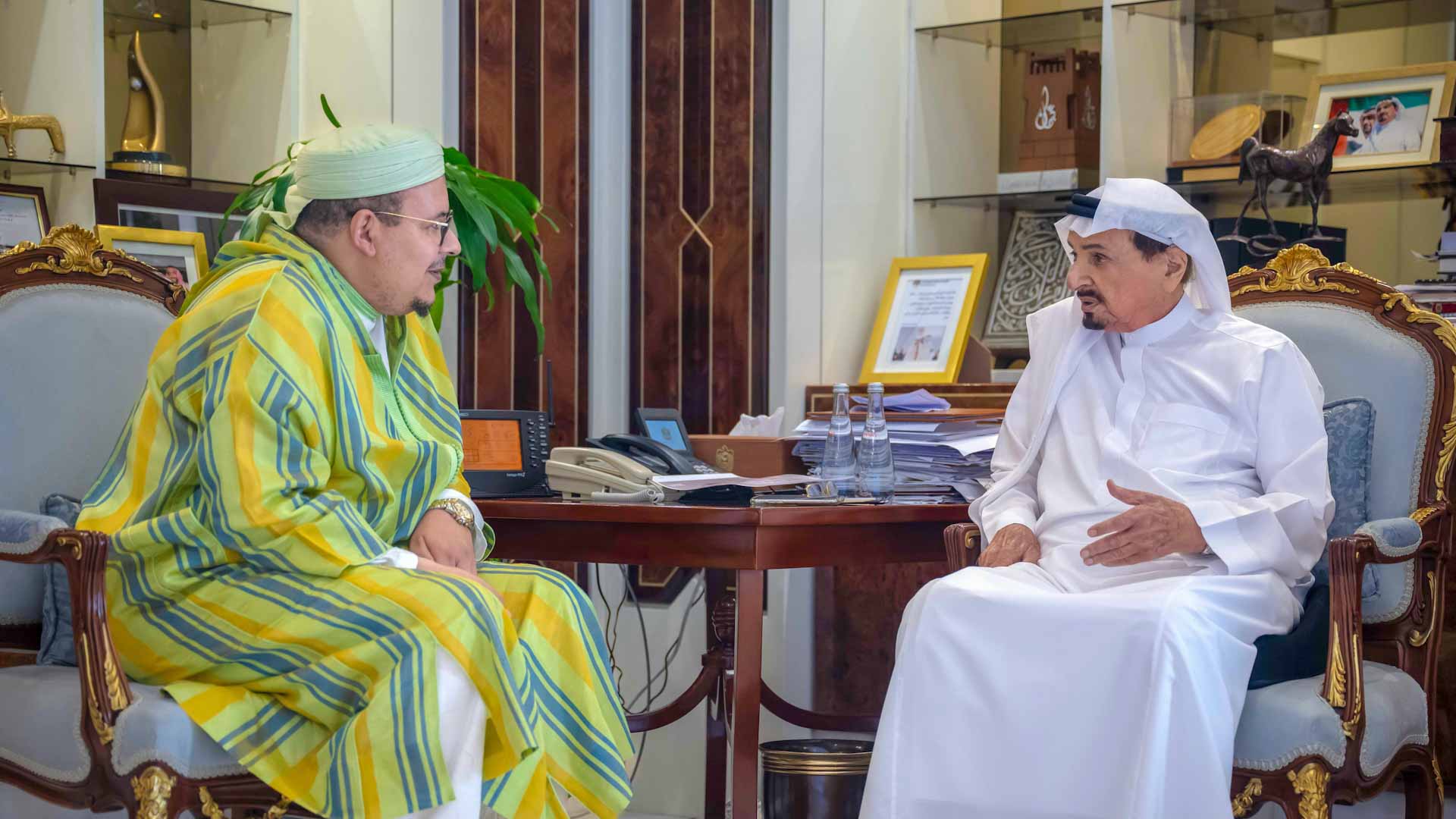 Ajman Ruler receives Quran reciter Omar Al Kazabri 