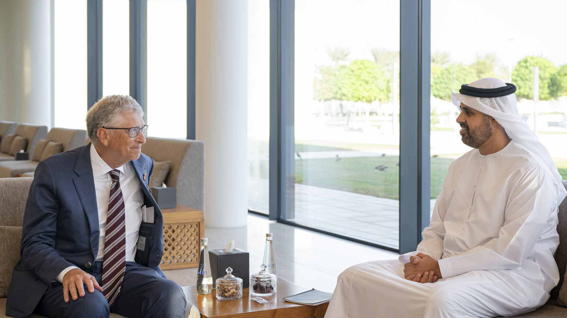 Theyab bin Mohamed, Bill Gates discuss accelerating development