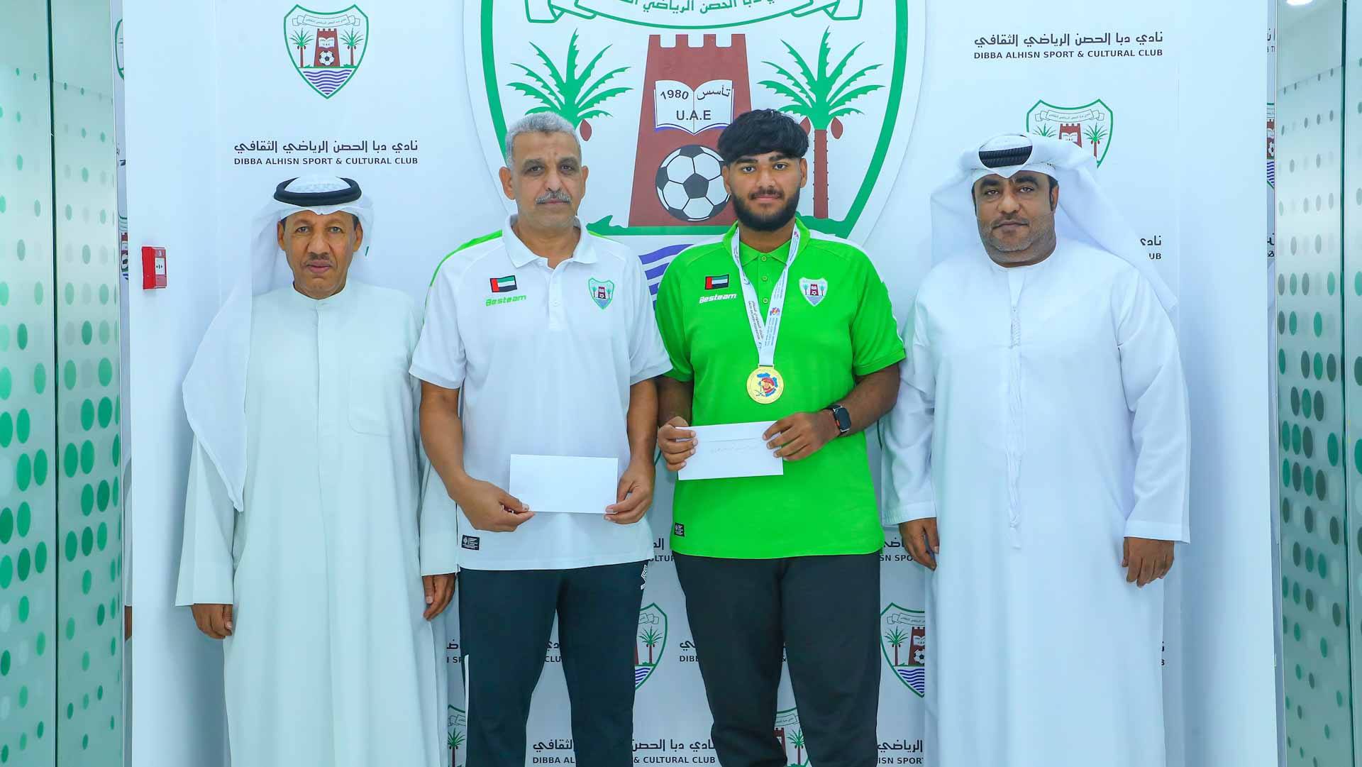 Image for the title: Dibba Al Hisn Club honors player for winning in Archery 