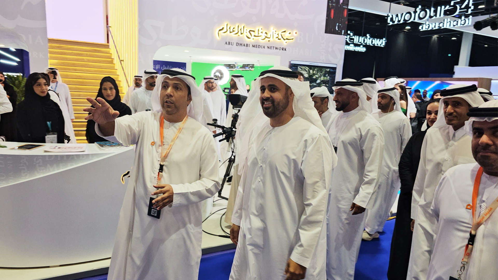 Image for the title: Theyab bin Mohamed visits Sharjah Stand at World Media Congress 