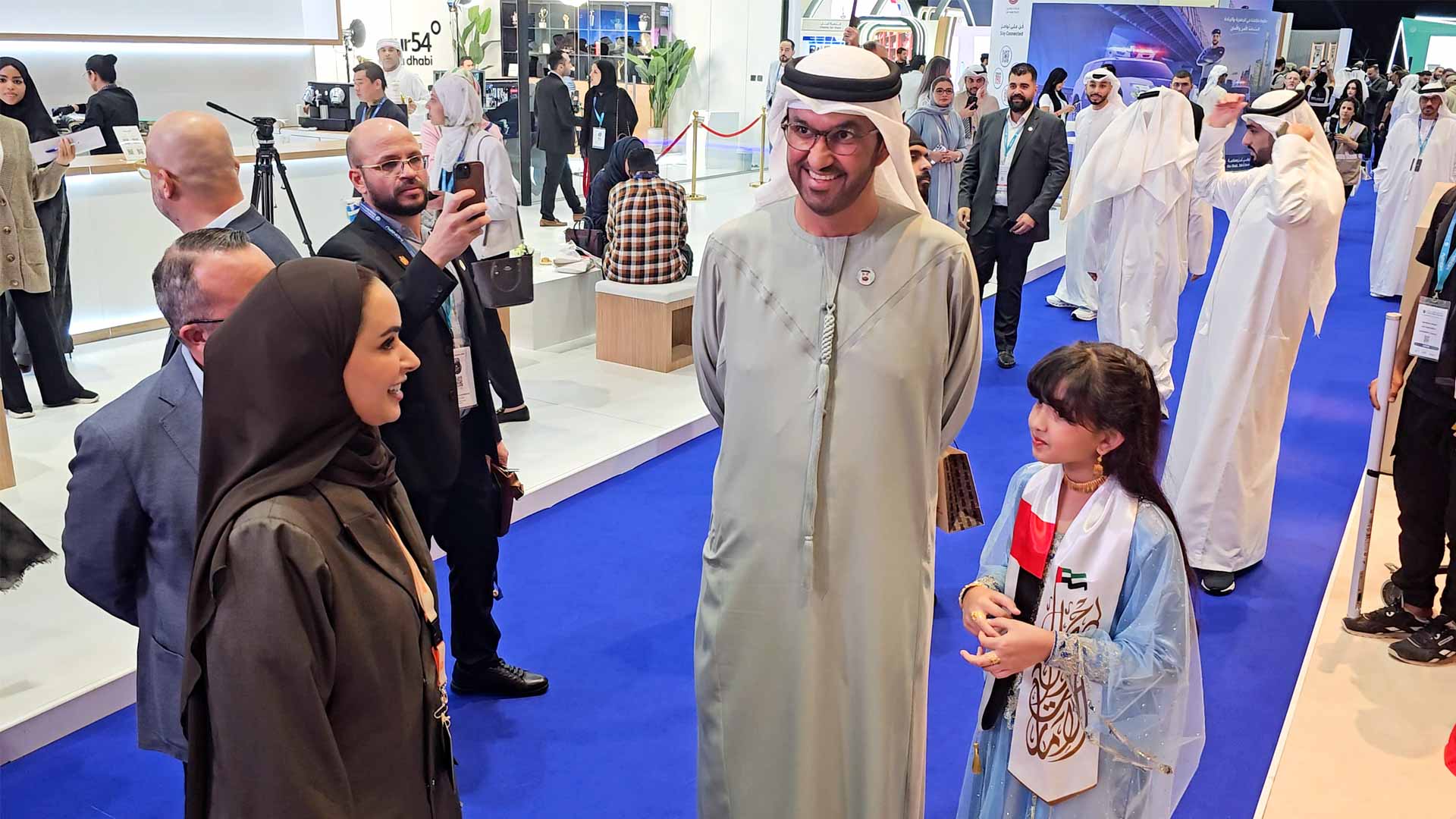 Image for the title: Sultan Al Jaber visits Sharjah govt pavilion at GMC 