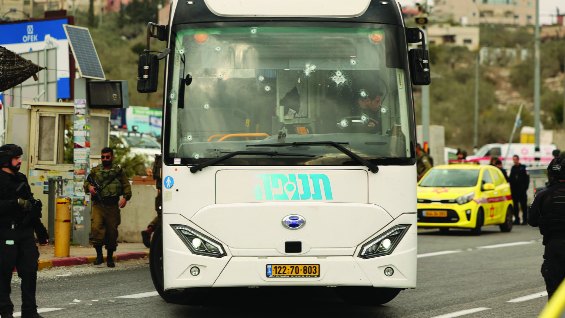 Eight injured in bus shooting near settlement in West Bank 