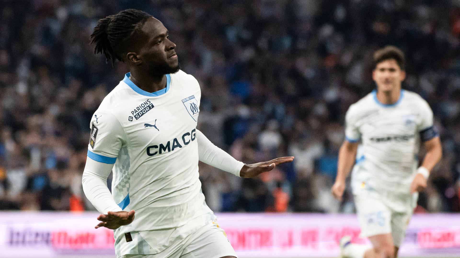 Image for the title: Marseille scores 1-1 against Angers in the French League 