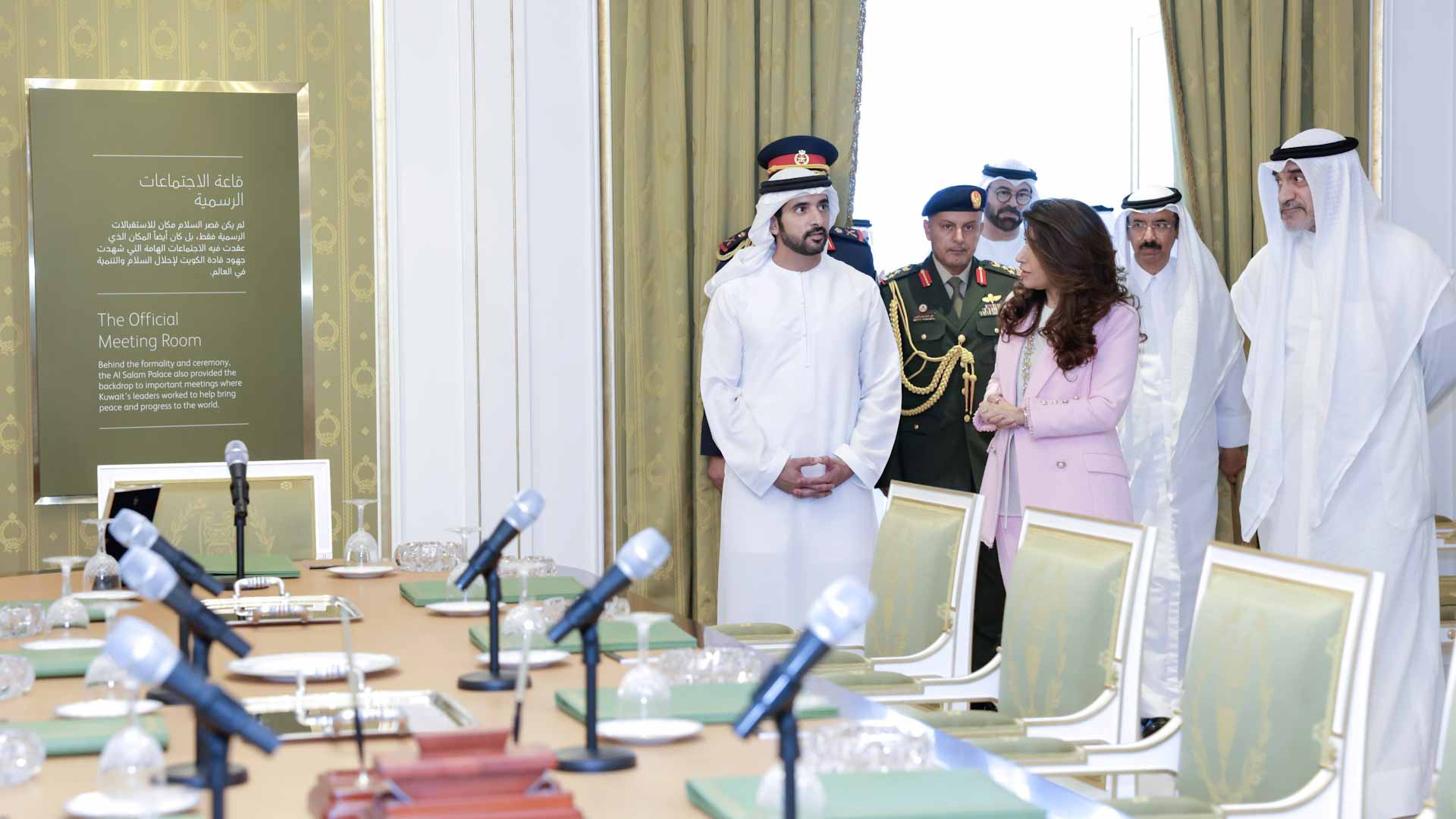 Hamdan bin Mohammed visits Al Salam Palace Museum in Kuwait 