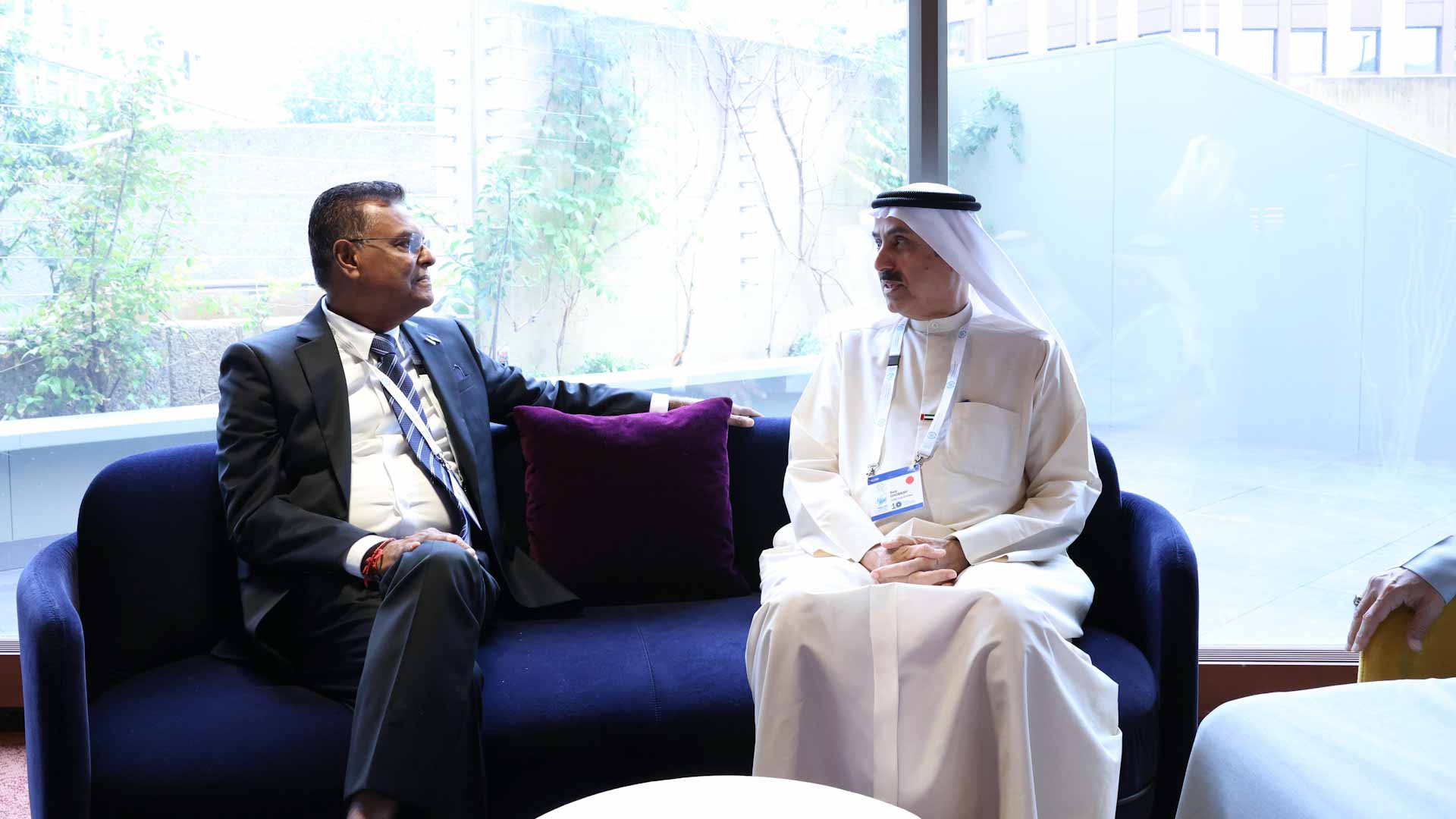 Image for the title: Saqr Ghobash, Guyana's Assembly Speaker discuss cooperation 