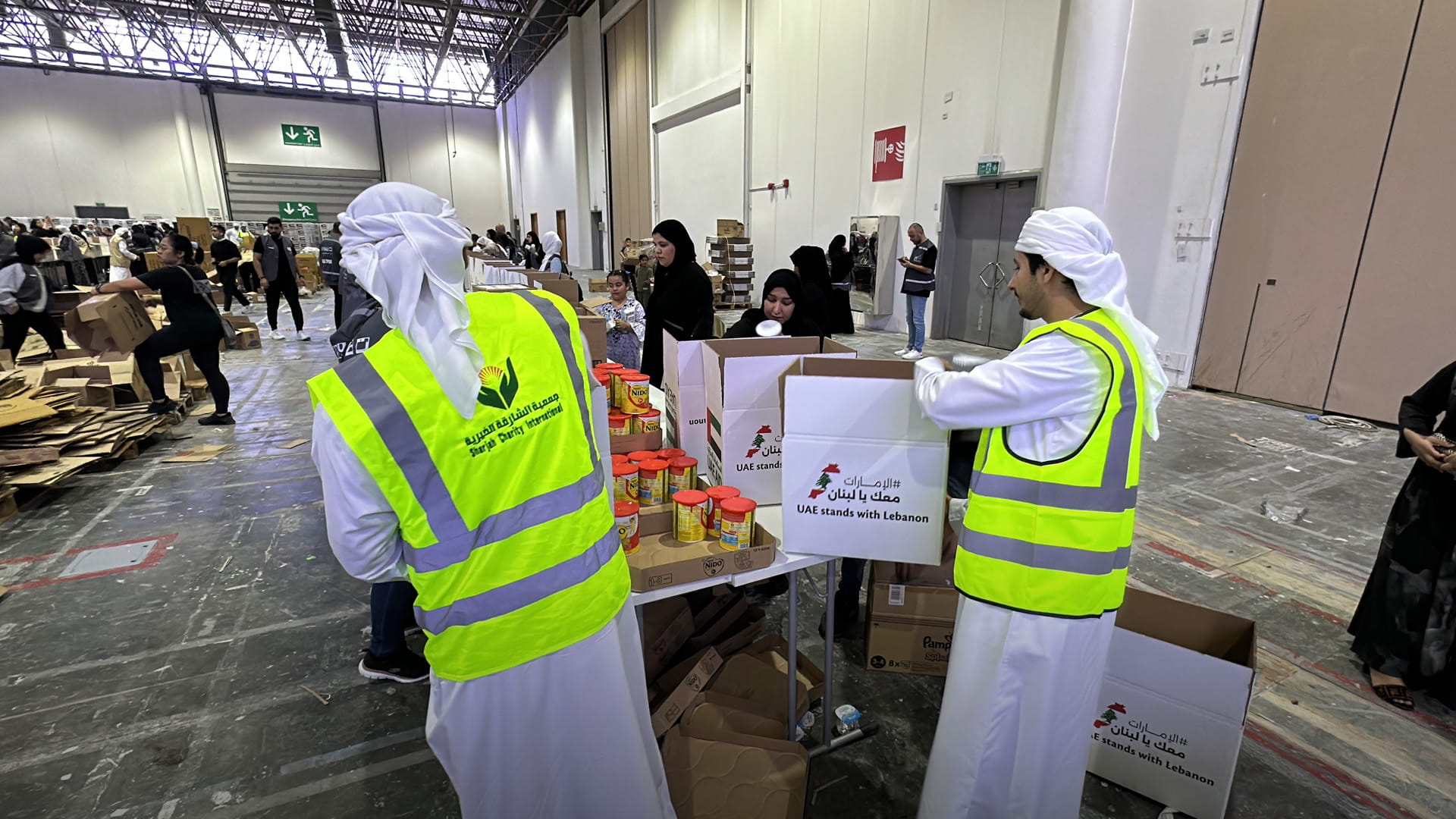 UAE stands with Lebanon: Preparation of 10,000 baskets in Sharjah  