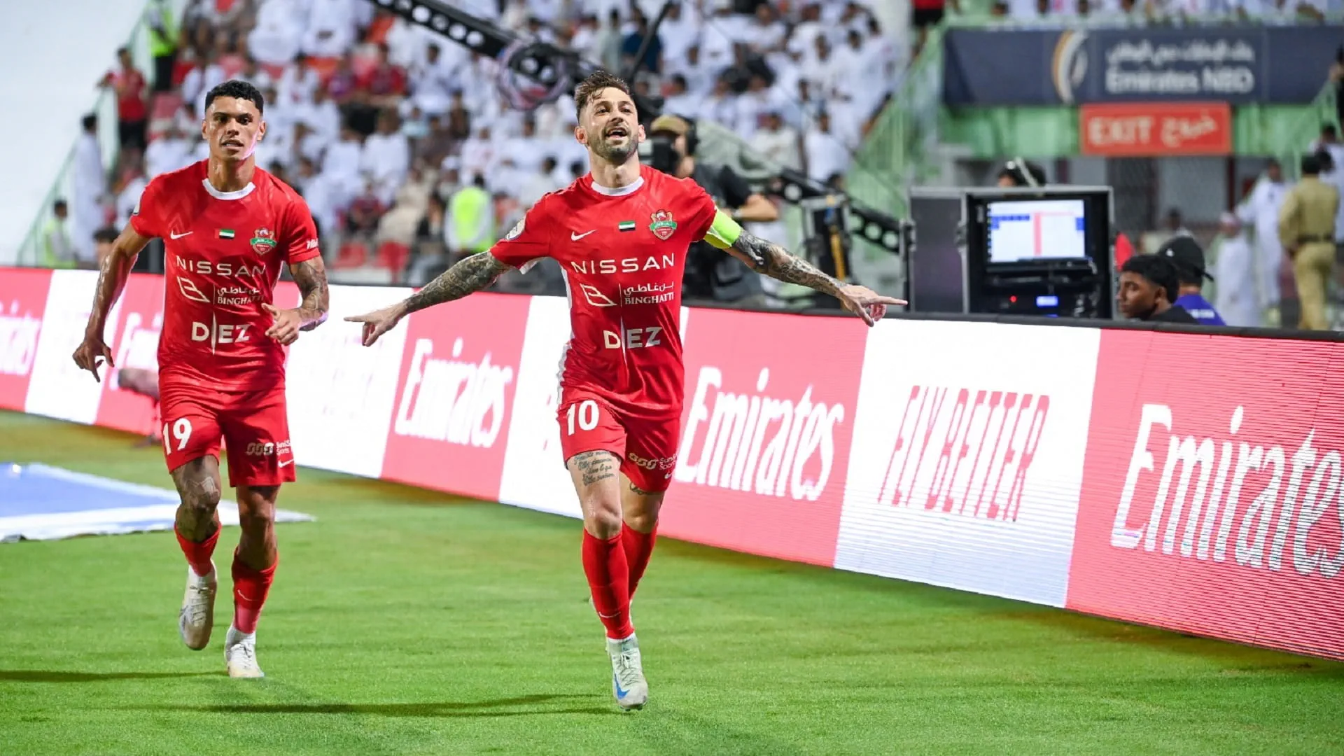 Image for the title: Al Ahli secures top spot with win over Sharjah 