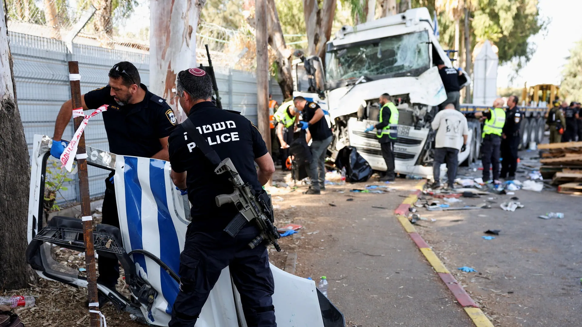 Image for the title: One dead, dozens hurt in Israel truck ramming 