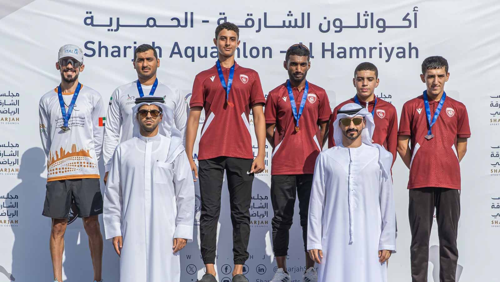 Crowning “Sharjah Aquathlon" champions 