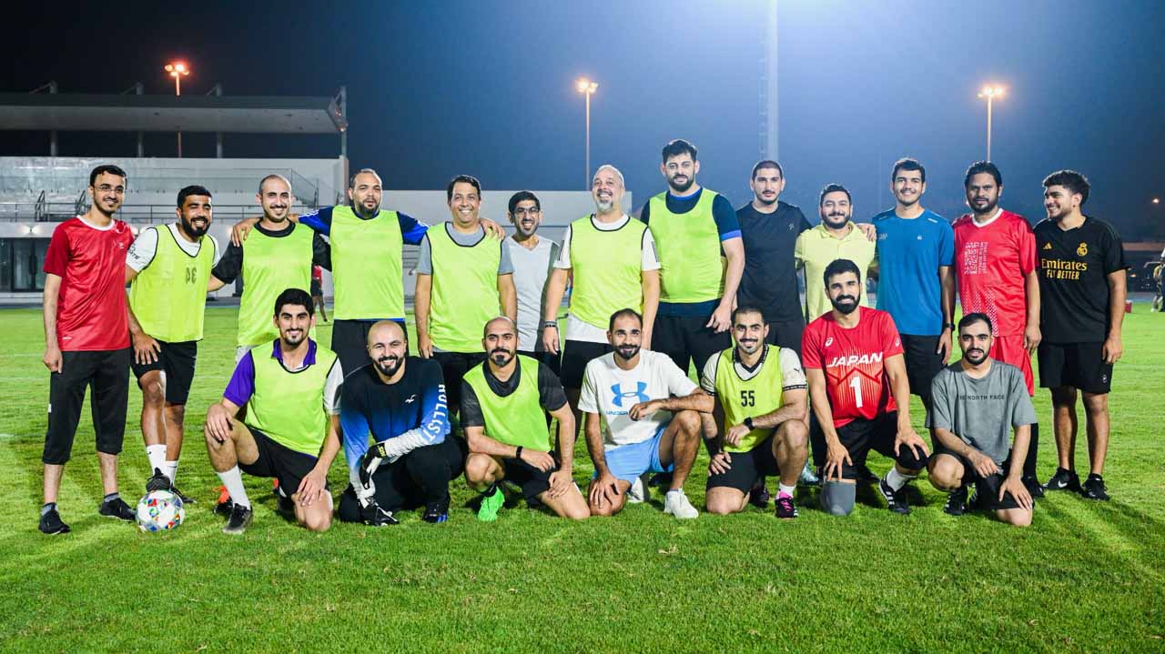 Image for the title: Friendly football match between SP and Media Bureau 