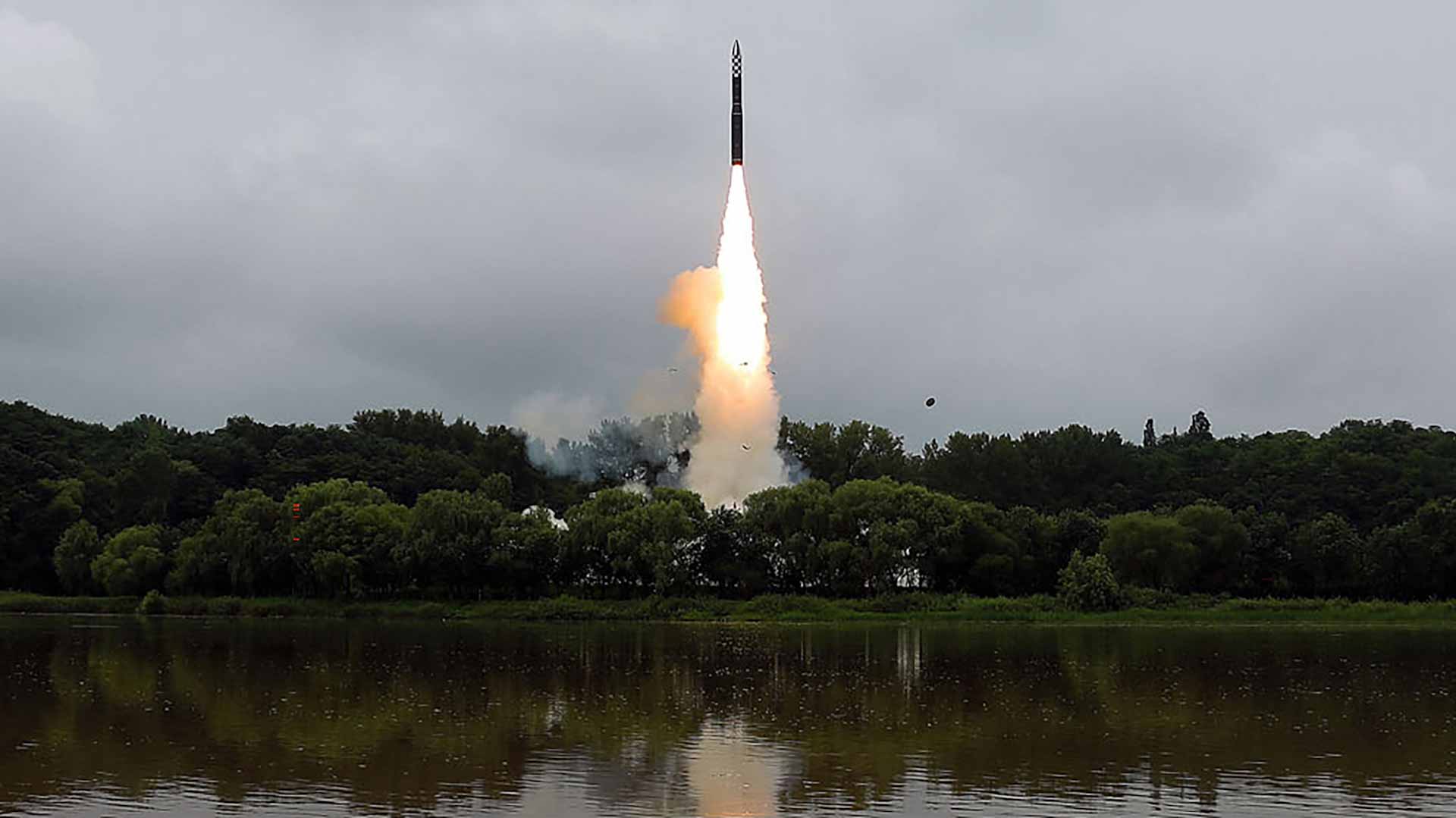 Image for the title: China launches intercontinental missile into Pacific in rare test 