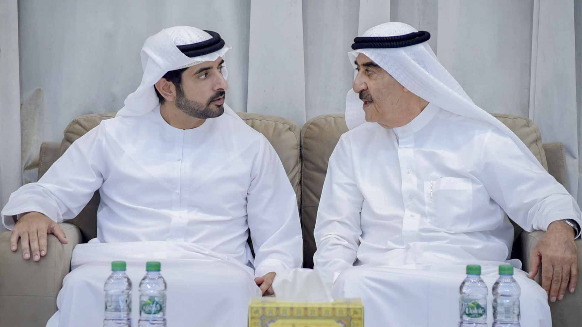 سعود المعلا يتقبل تعازي حمدان وأحمد بن محمد بوفاة عبدالله بن أحمد 