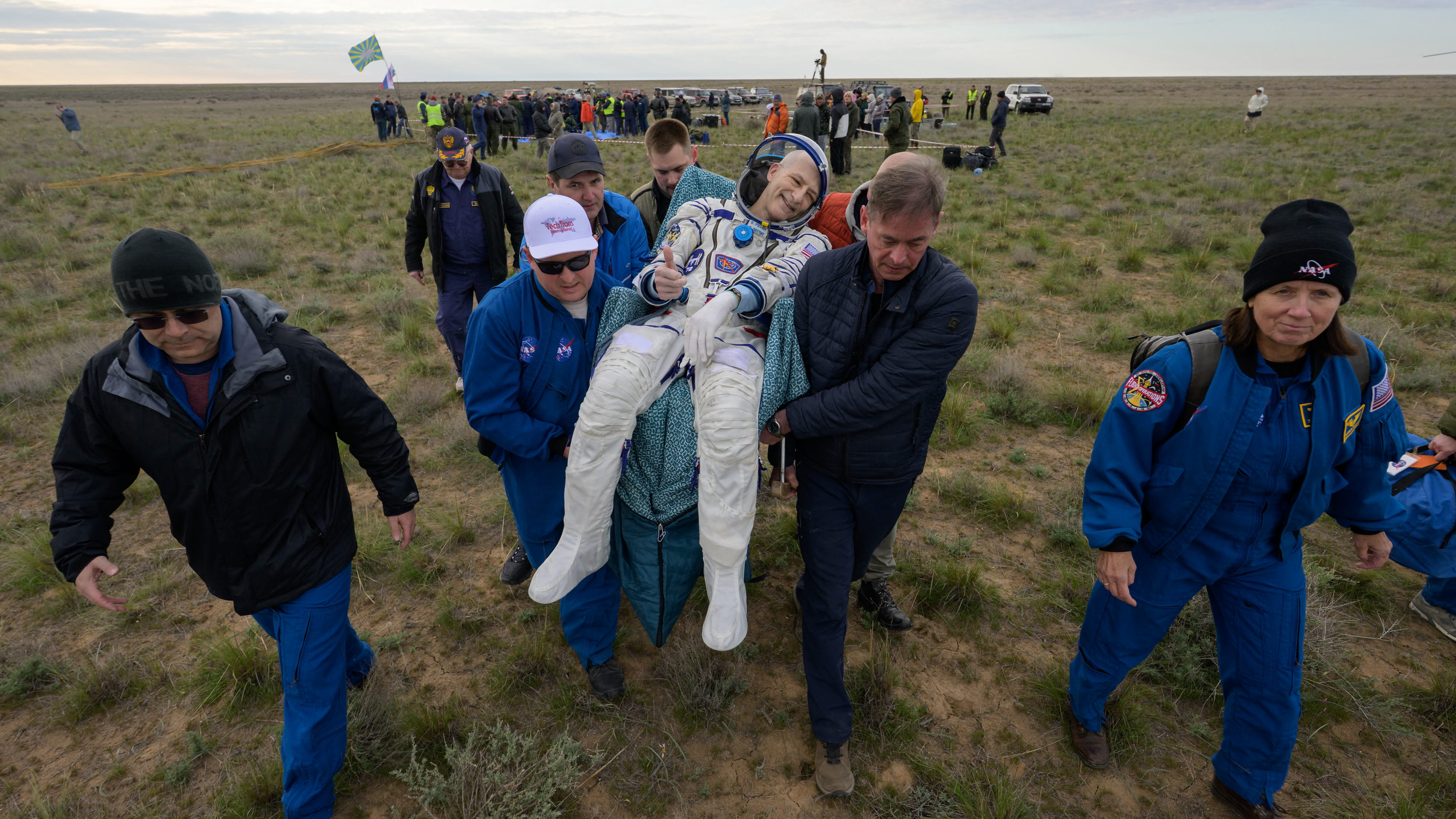 Soyuz MS-26 crew returns to Earth after 220-day mission 