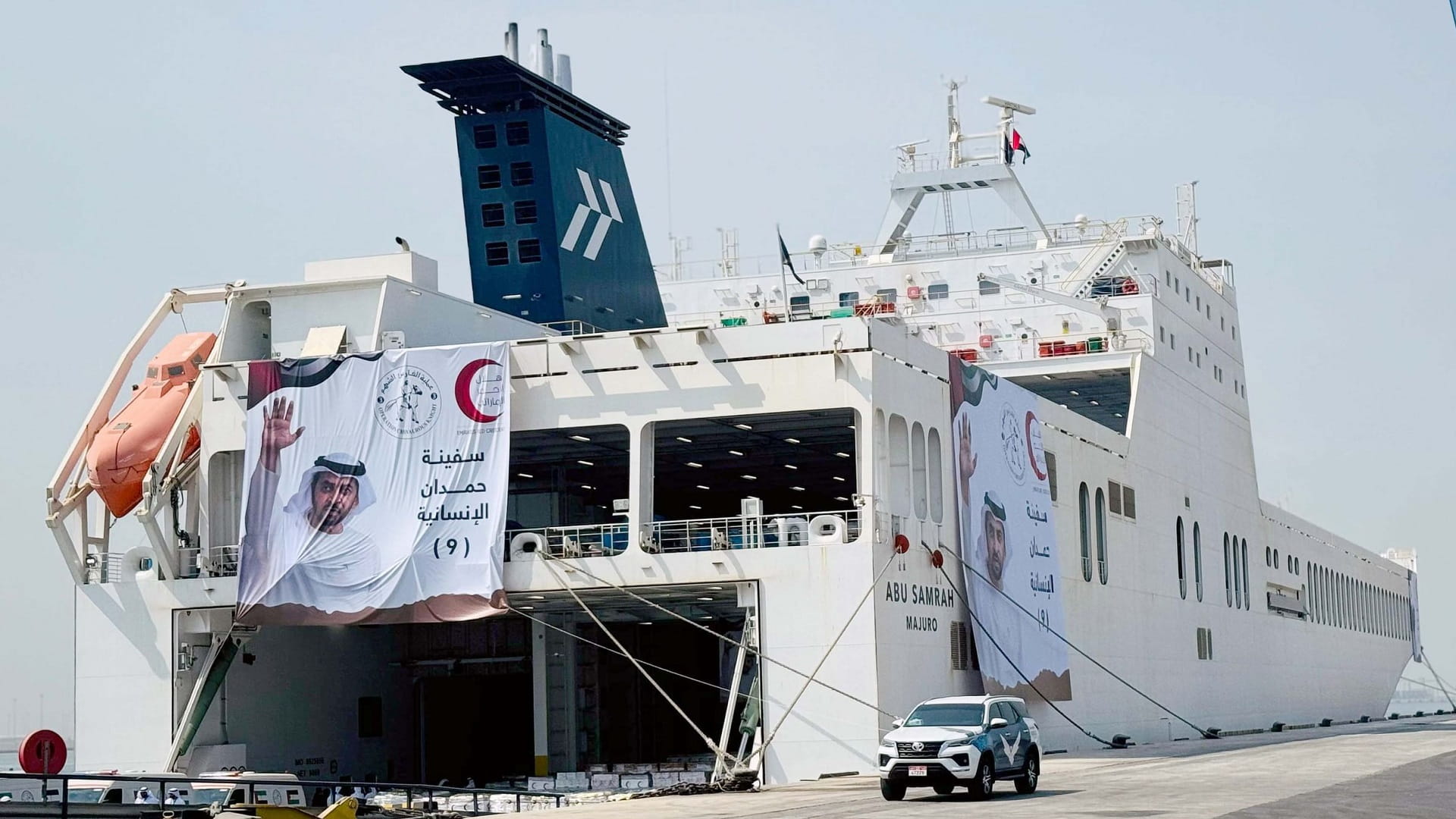 UAE's 9th Hamdan humanitarian ship departs to Gaza 
