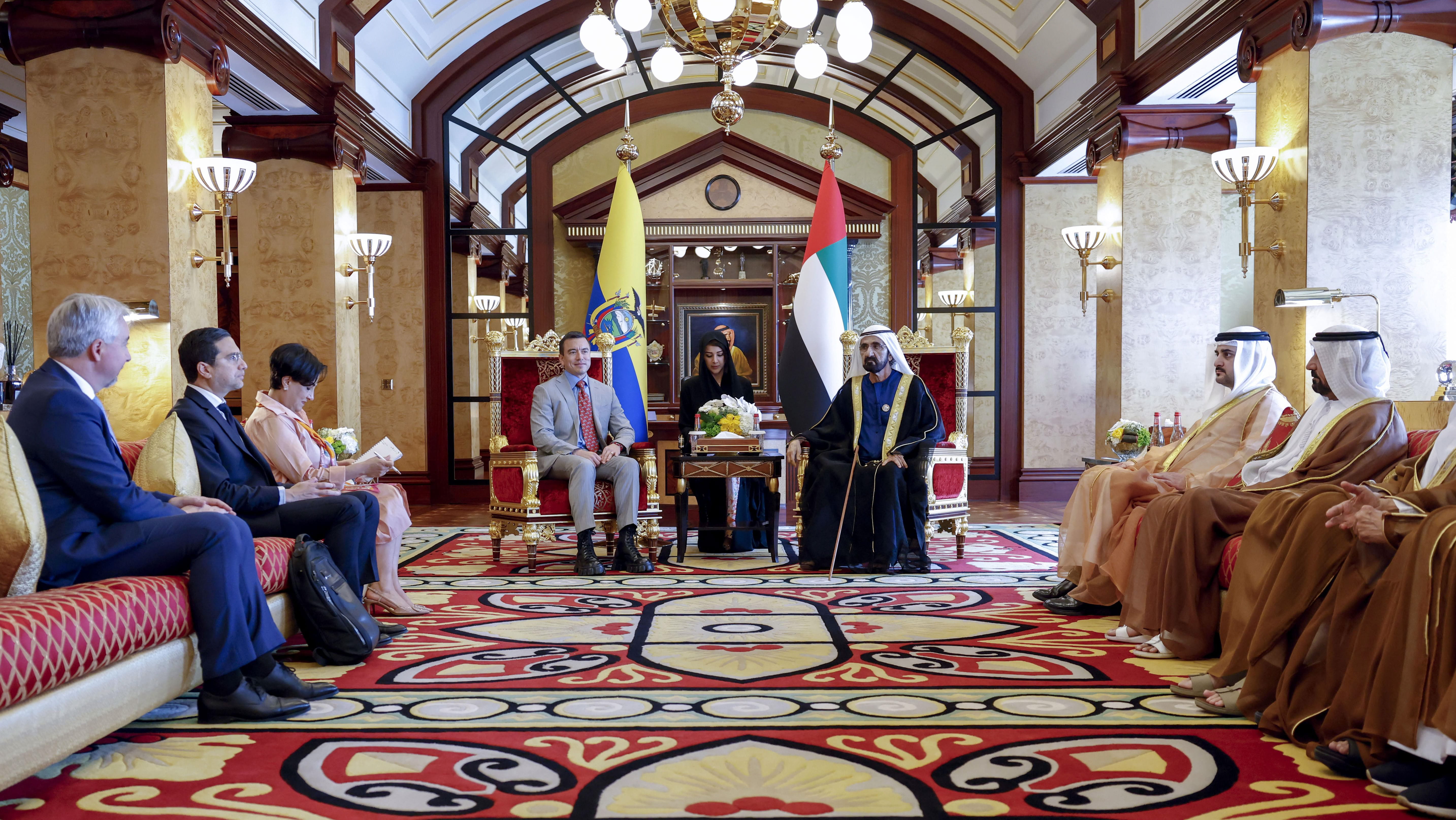Mohammed bin Rashid discusses strengthening UAE-Ecuador ties