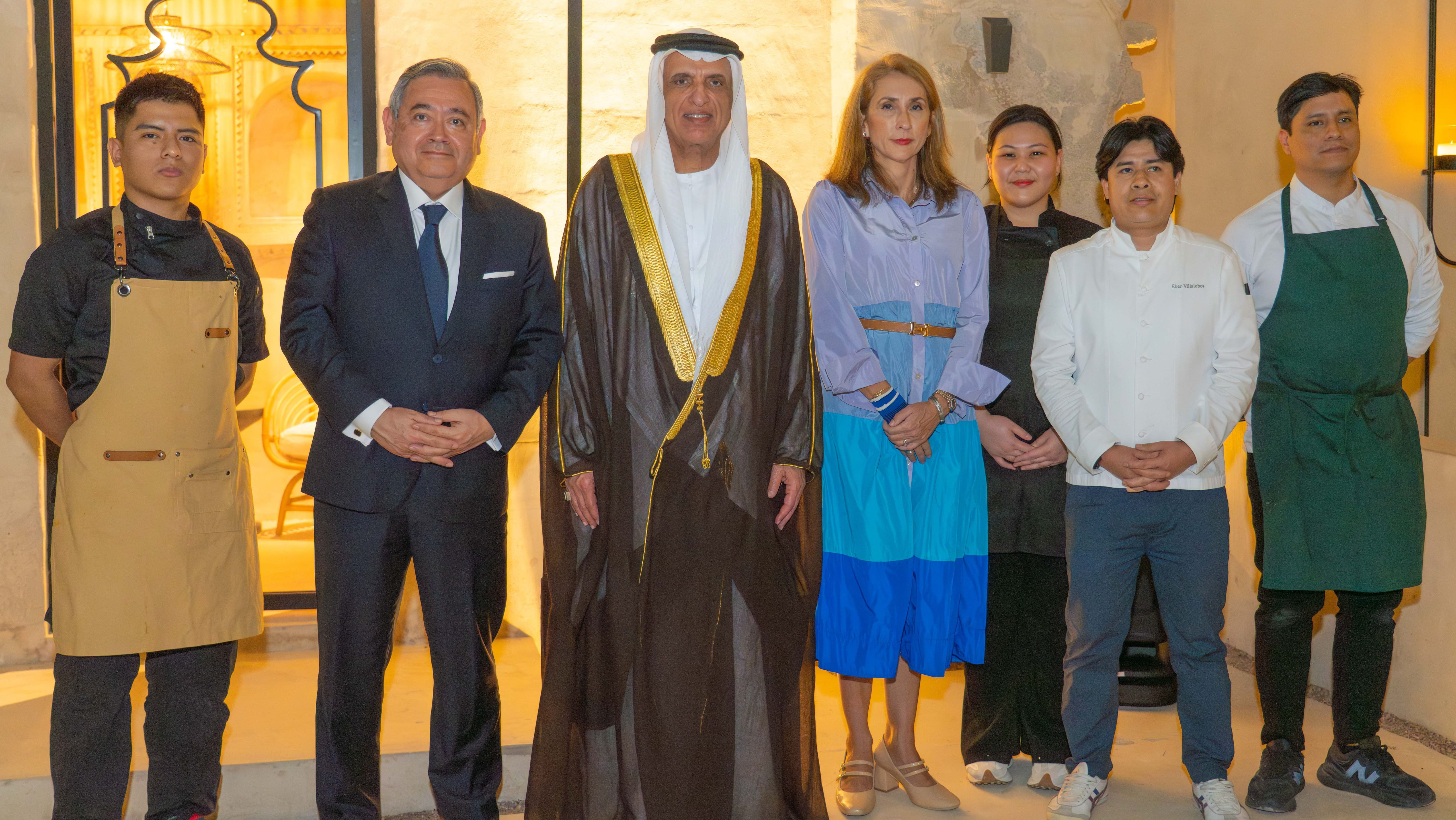 سعود بن صقر يشهد مأدبة عشاء سفارة البيرو لدى الدولة في رأس الخيمة 