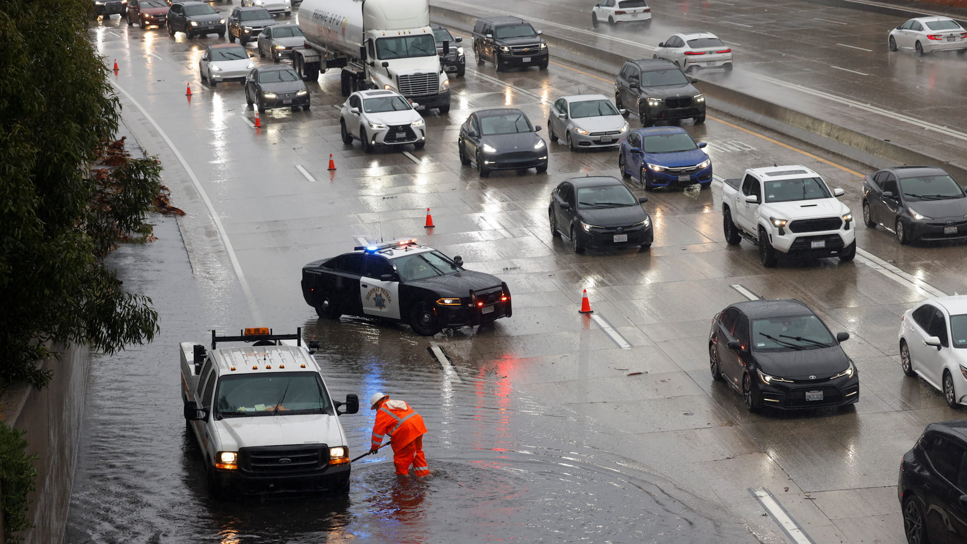 Heavy rain and flash floods hit southern California
