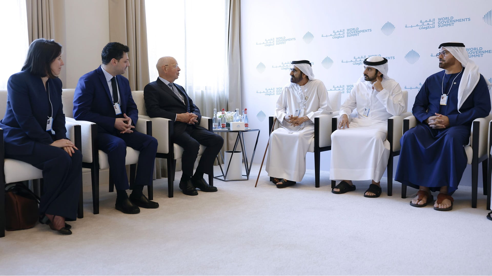 Mohammed bin Rashid, Schwab discuss enhancing global govt. P'ship 