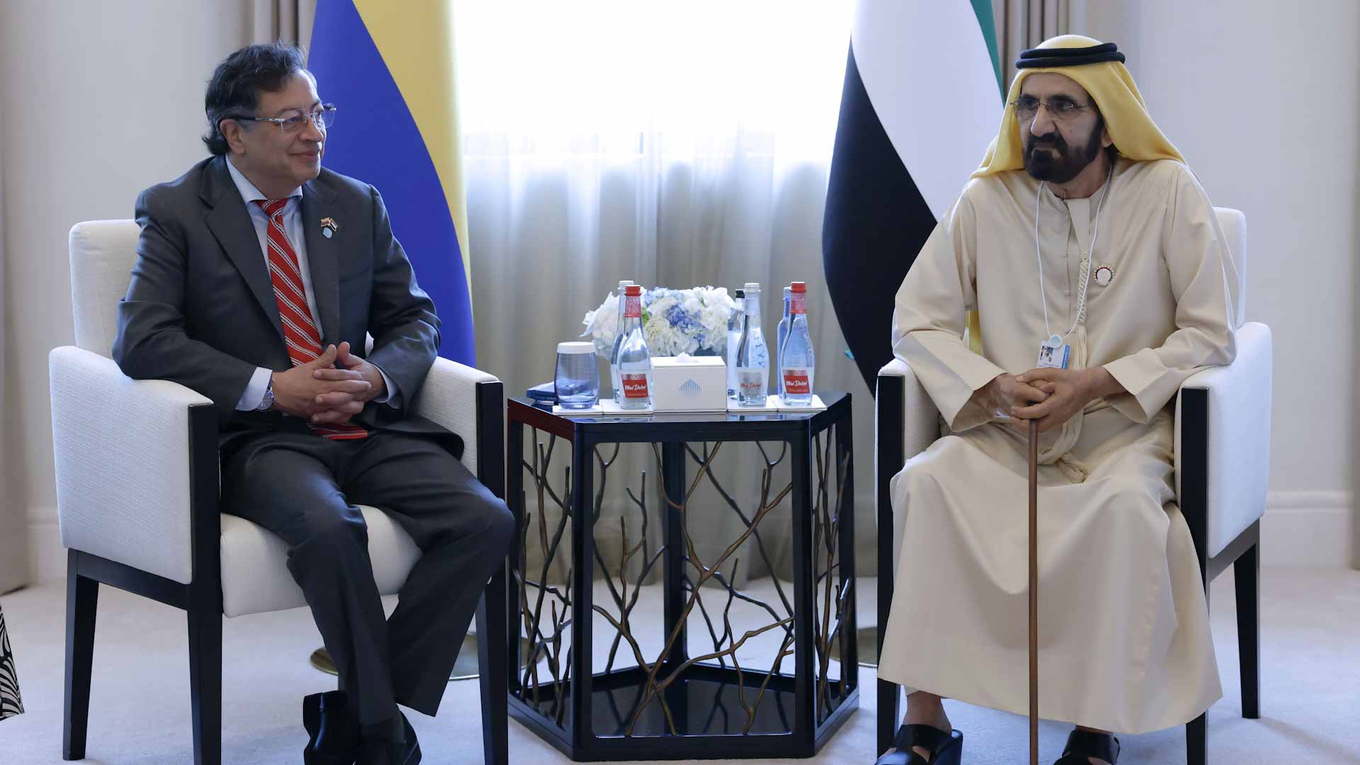 محمد بن راشد ورئيس كولومبيا يبحثان العلاقات الثنائية